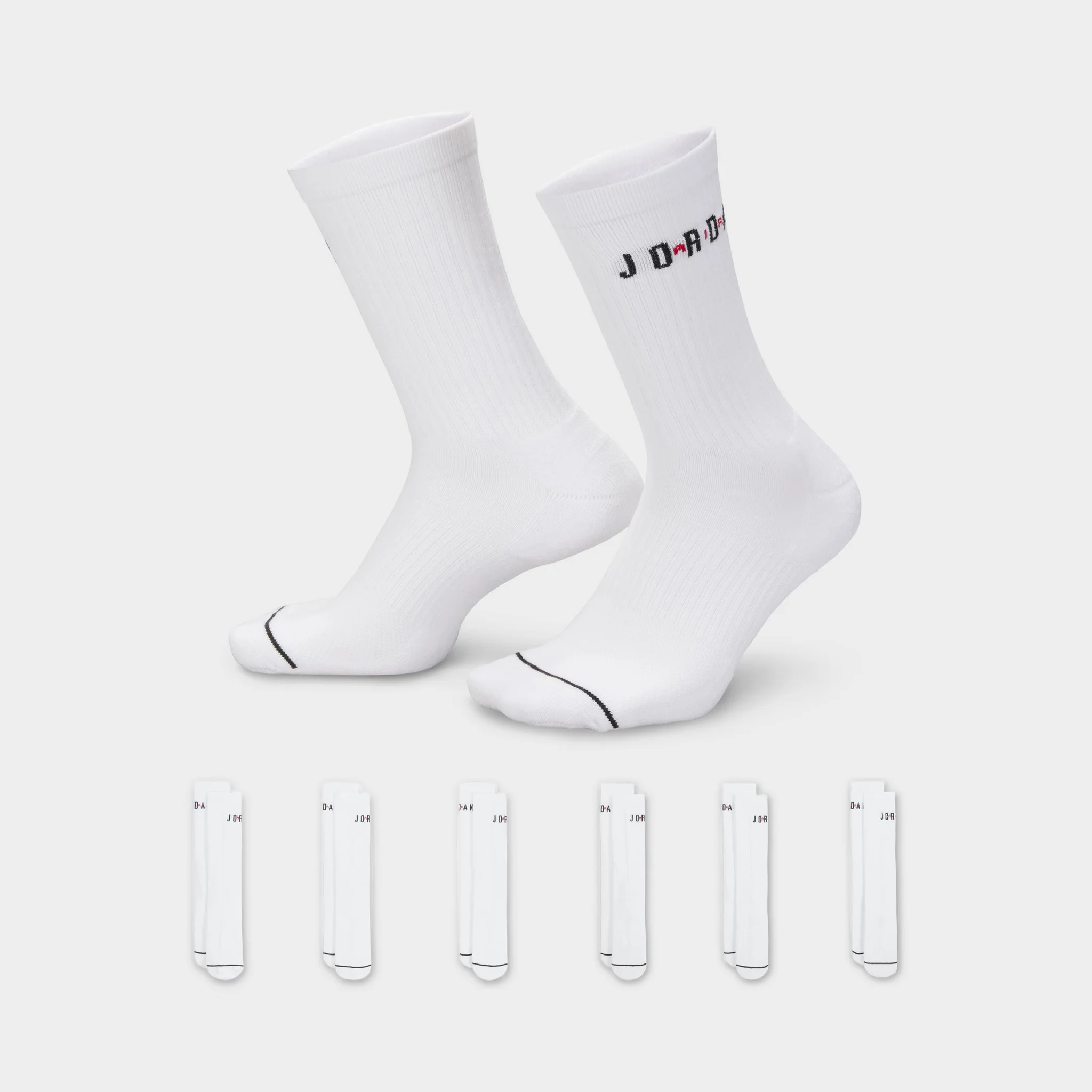 Jordan Everyday Crew Socks (6 Pack) / White - Image 2