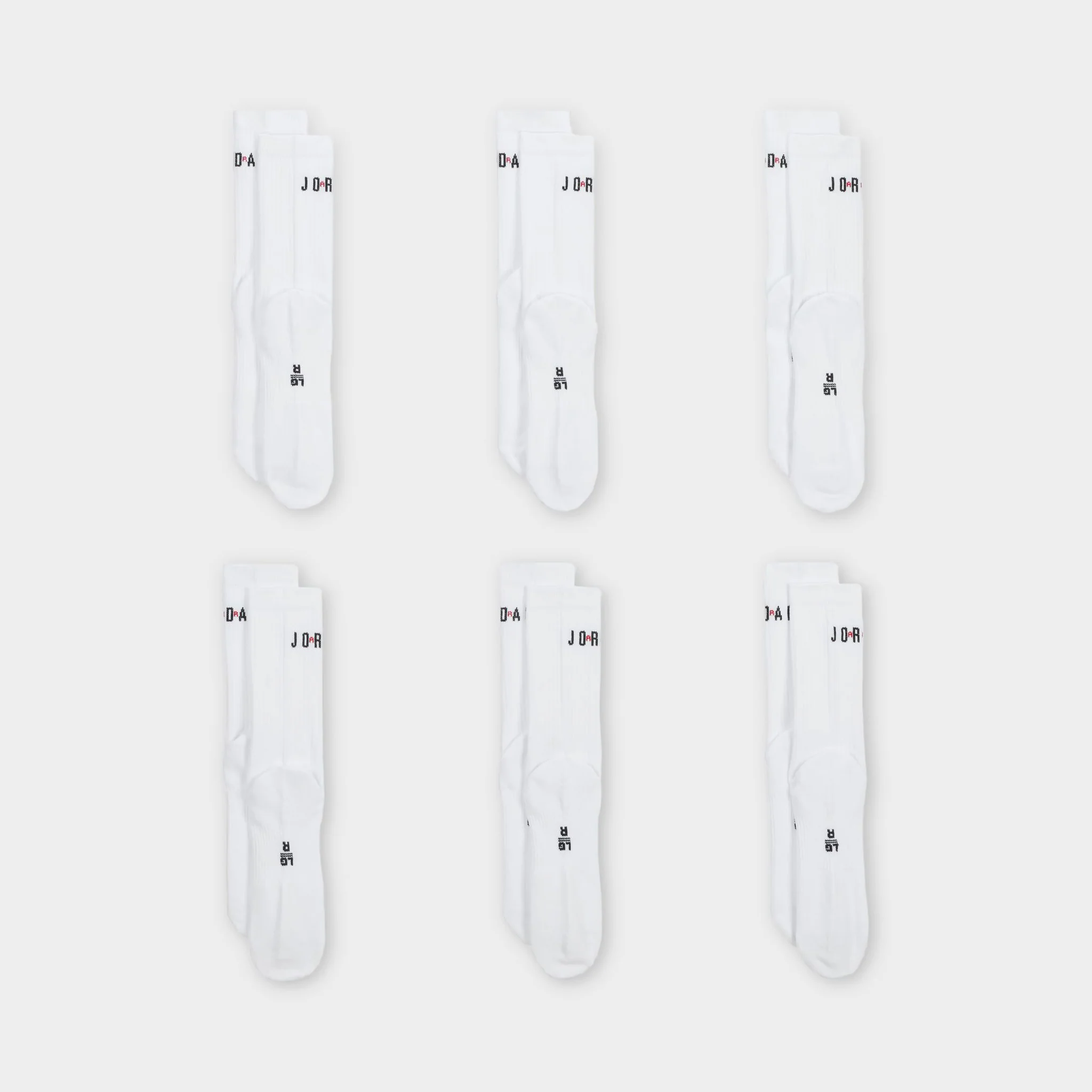 Jordan Everyday Crew Socks (6 Pack) / White - Image 4