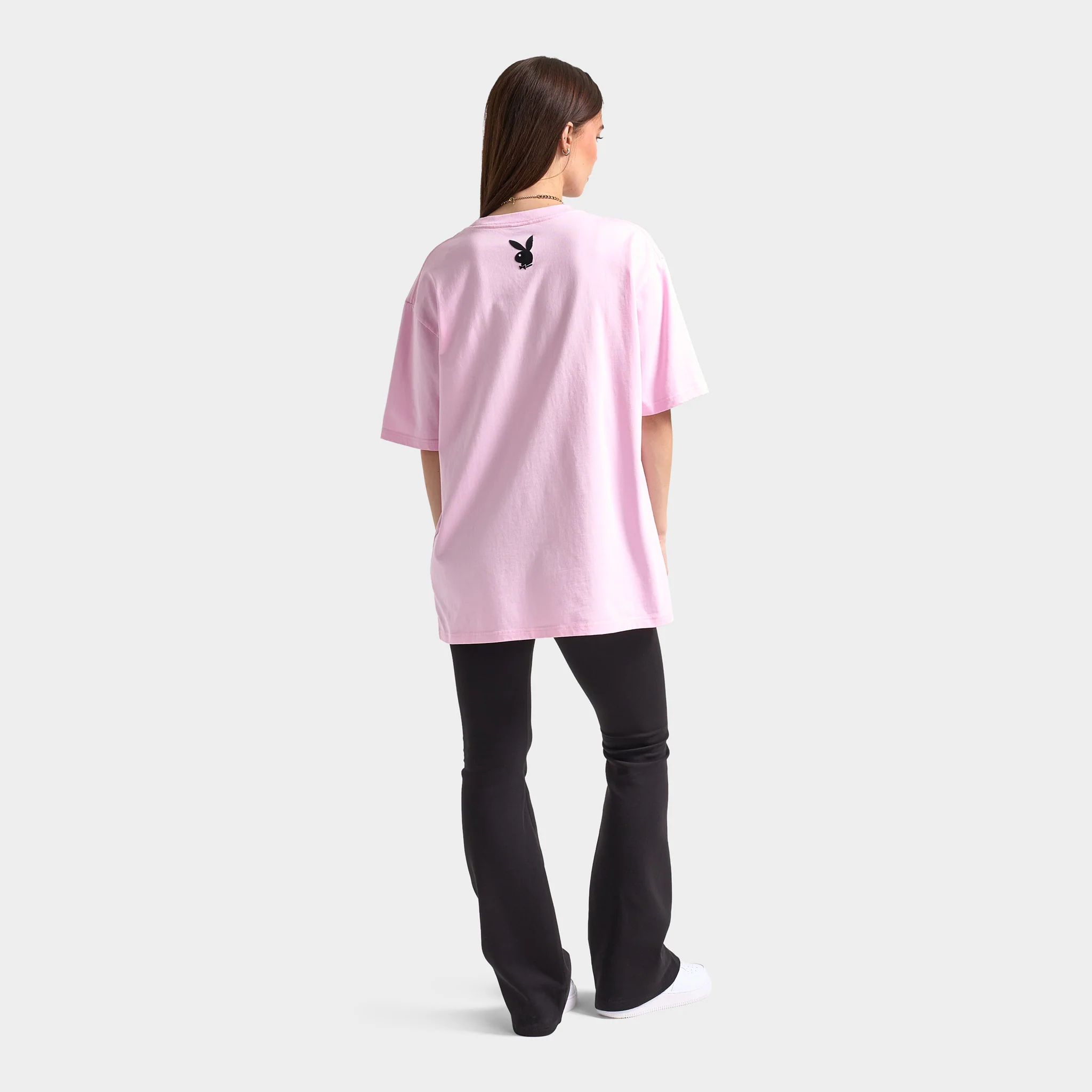 Playboy Bunny Necklace Oversized Graphic T-shirt / Pink - Image 7