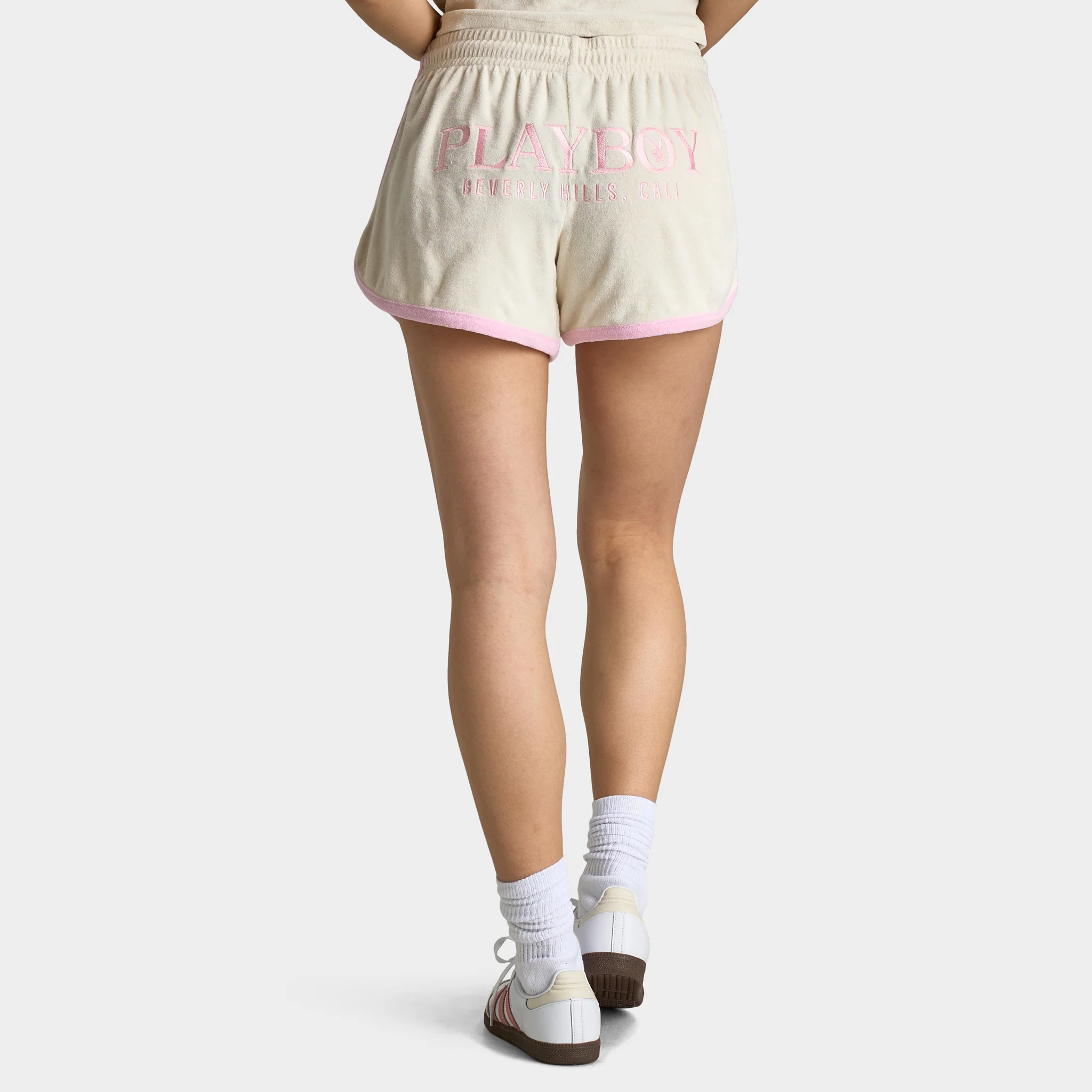 Playboy Retro Terry Short Off White / Pinkesque - Image 2
