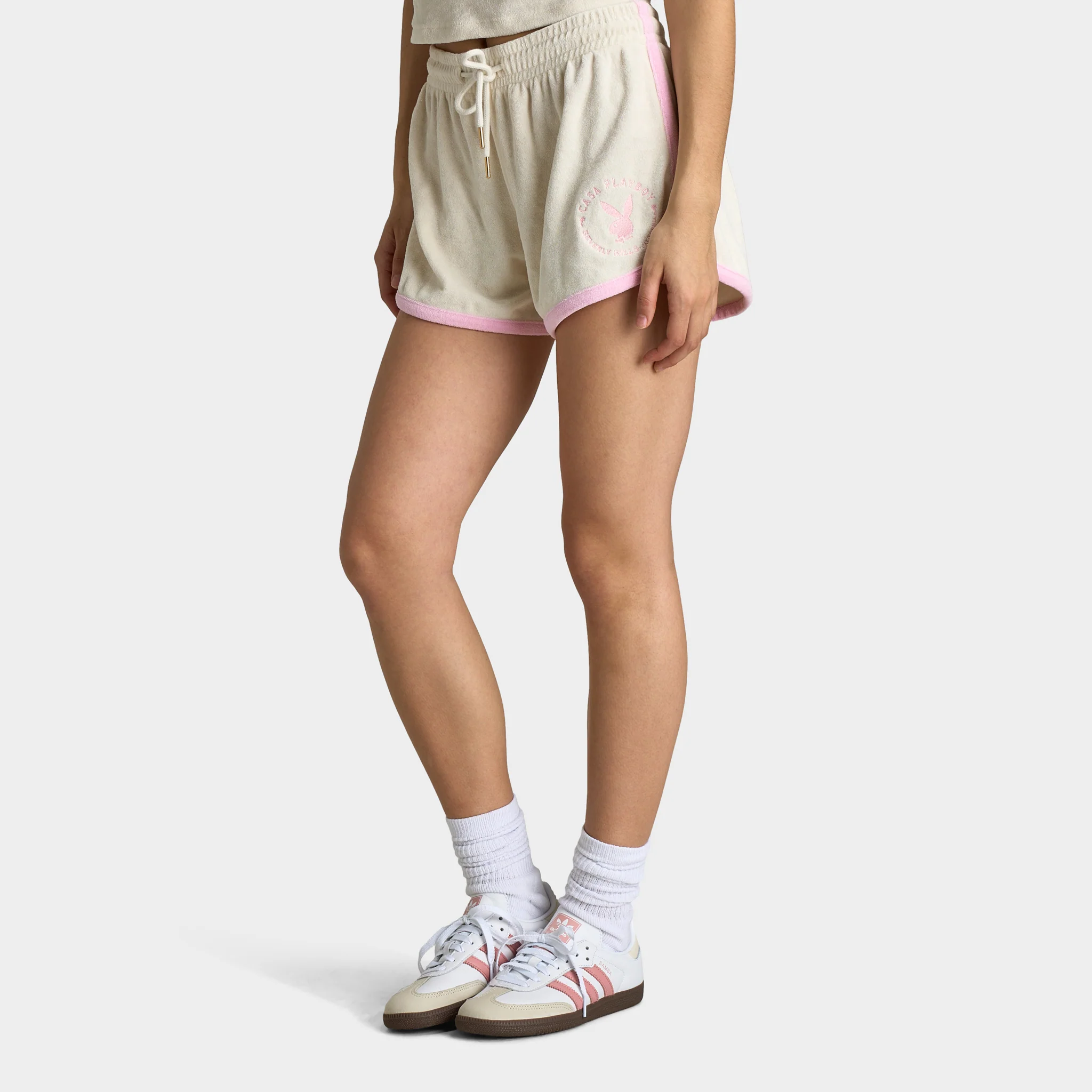 Playboy Retro Terry Short Off White / Pinkesque - Image 5