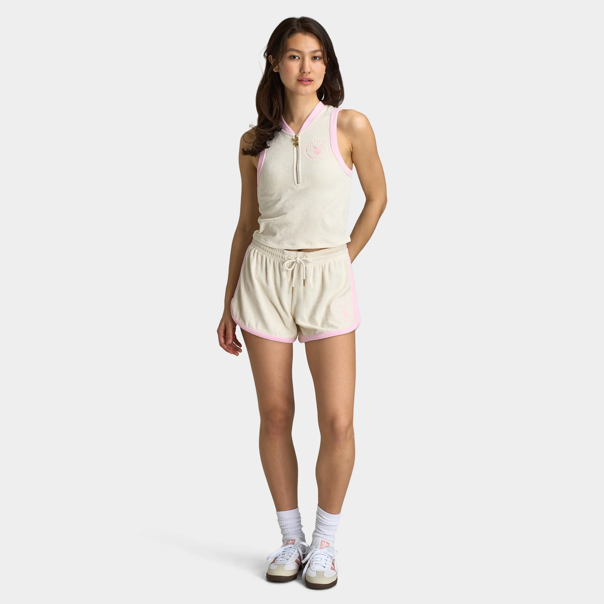 Playboy Retro Terry Short Off White / Pinkesque - Image 6