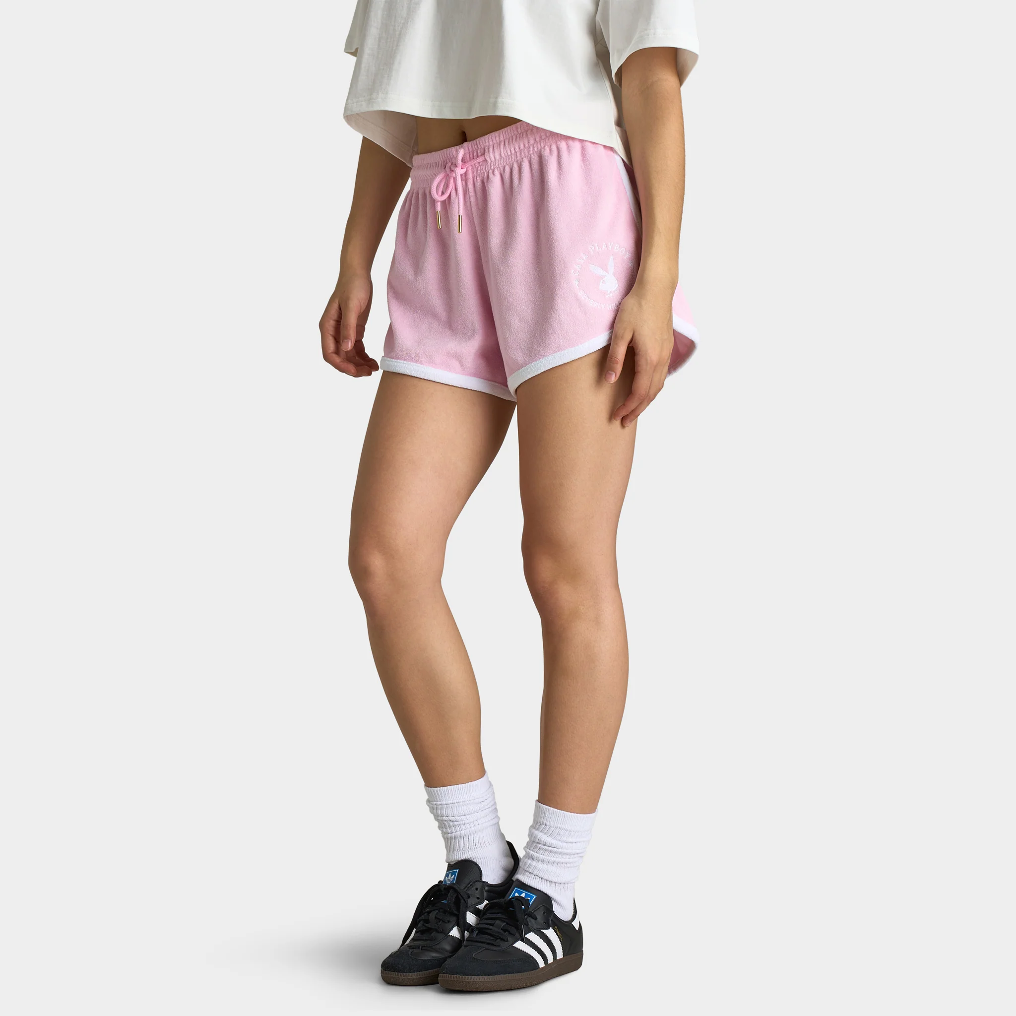 Playboy Retro Terry Shorts / Baby Pink - Image 5
