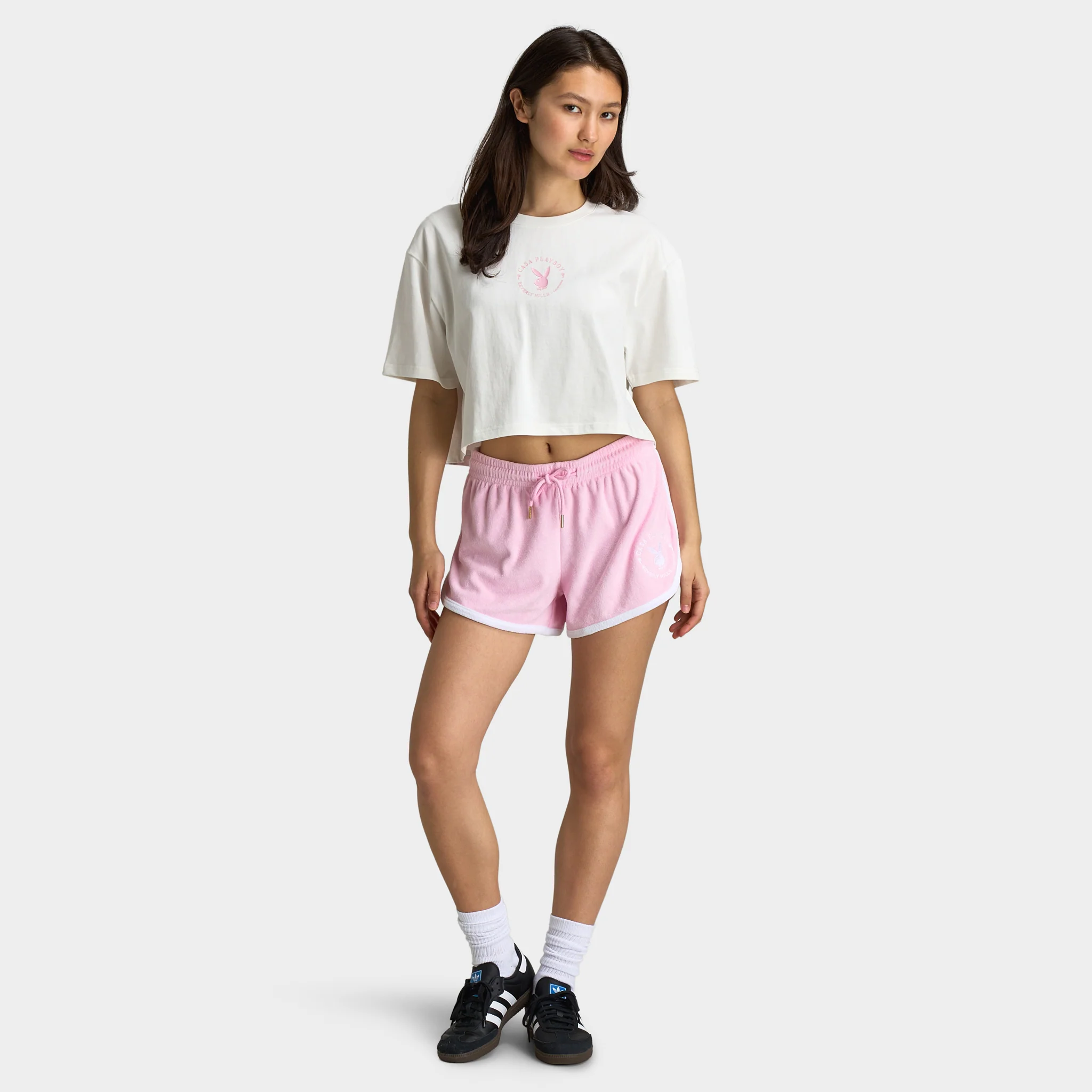 Playboy Retro Terry Shorts / Baby Pink - Image 6