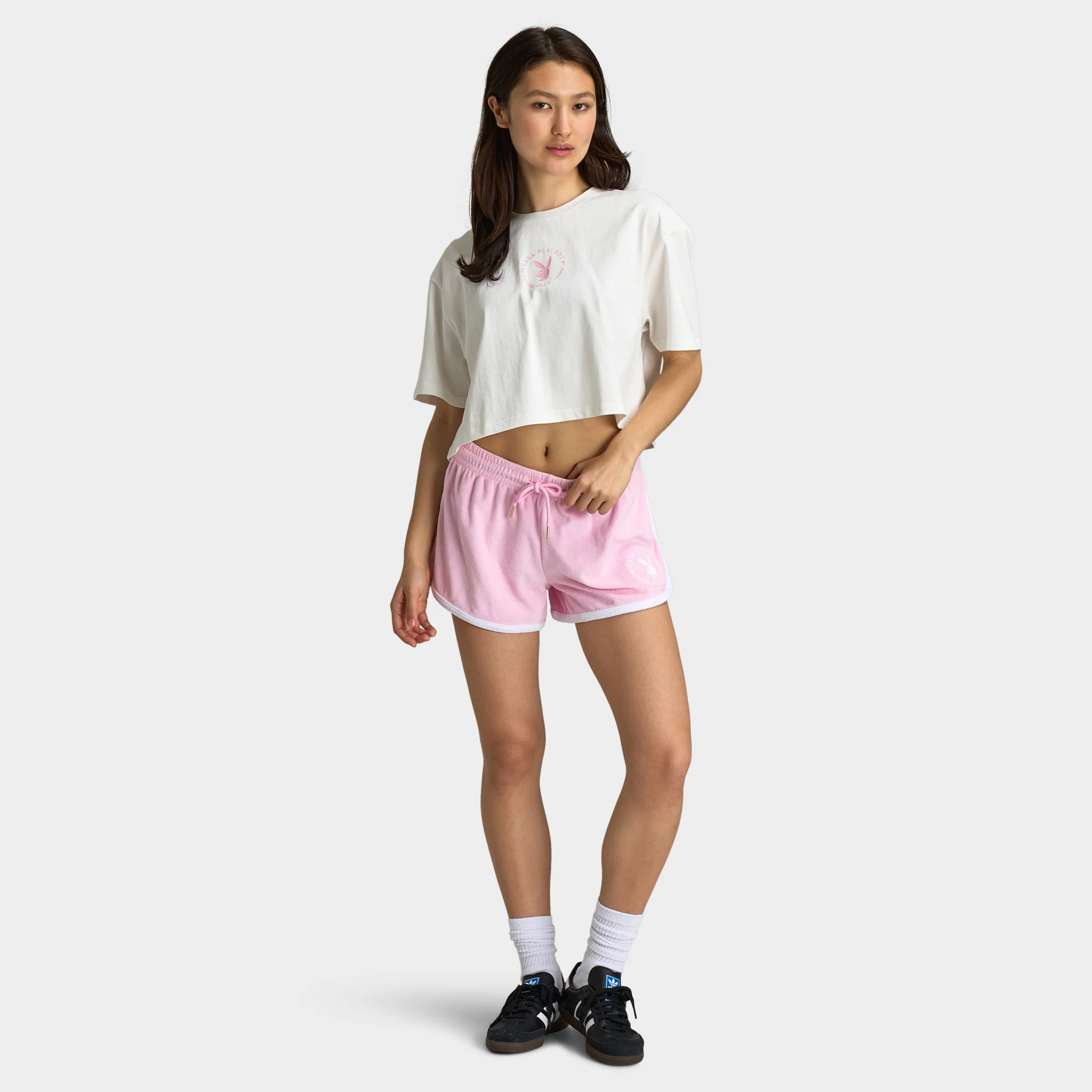Playboy Women's California Club Tee Off White / Pinkesque - Image 5