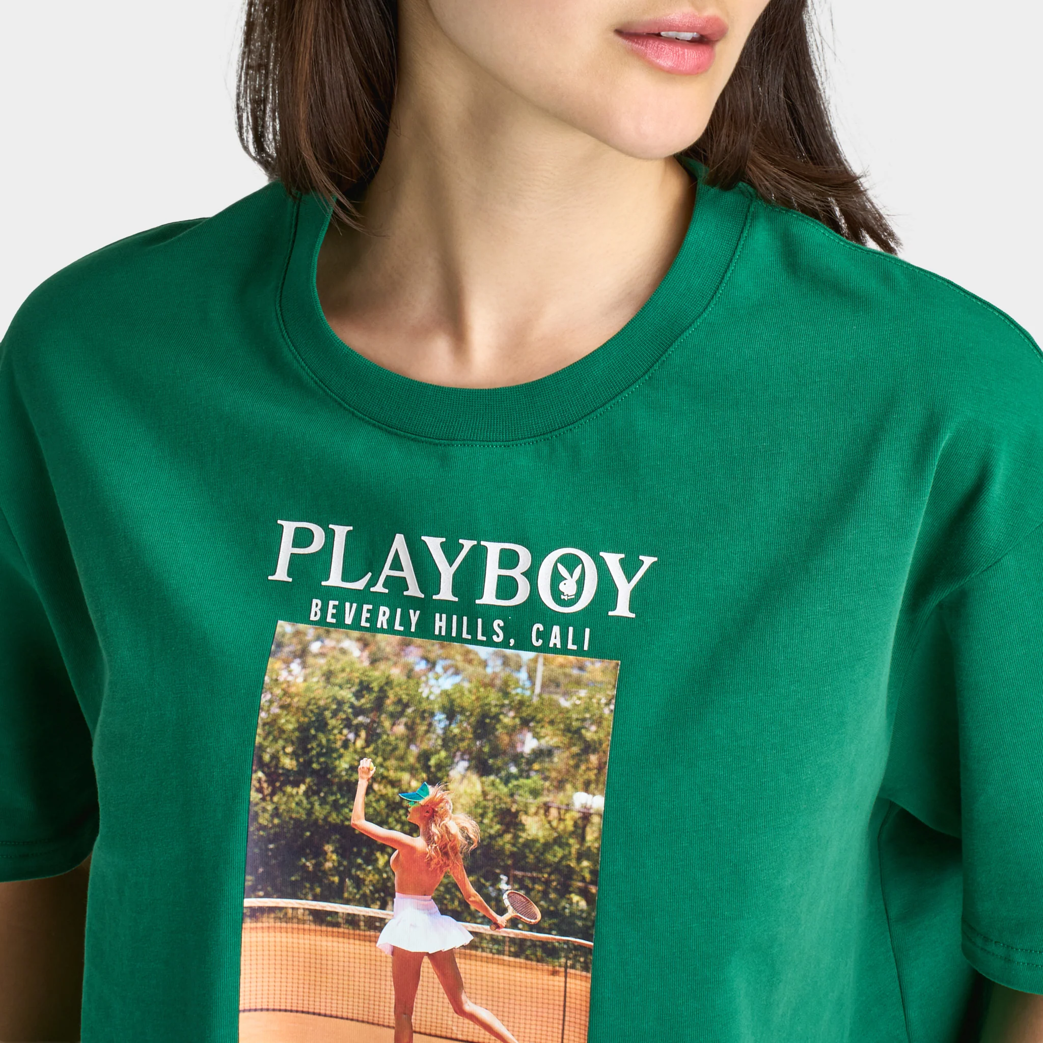Playboy Women's Olga De Mar Tennis Tee / Verdant Green - Image 4