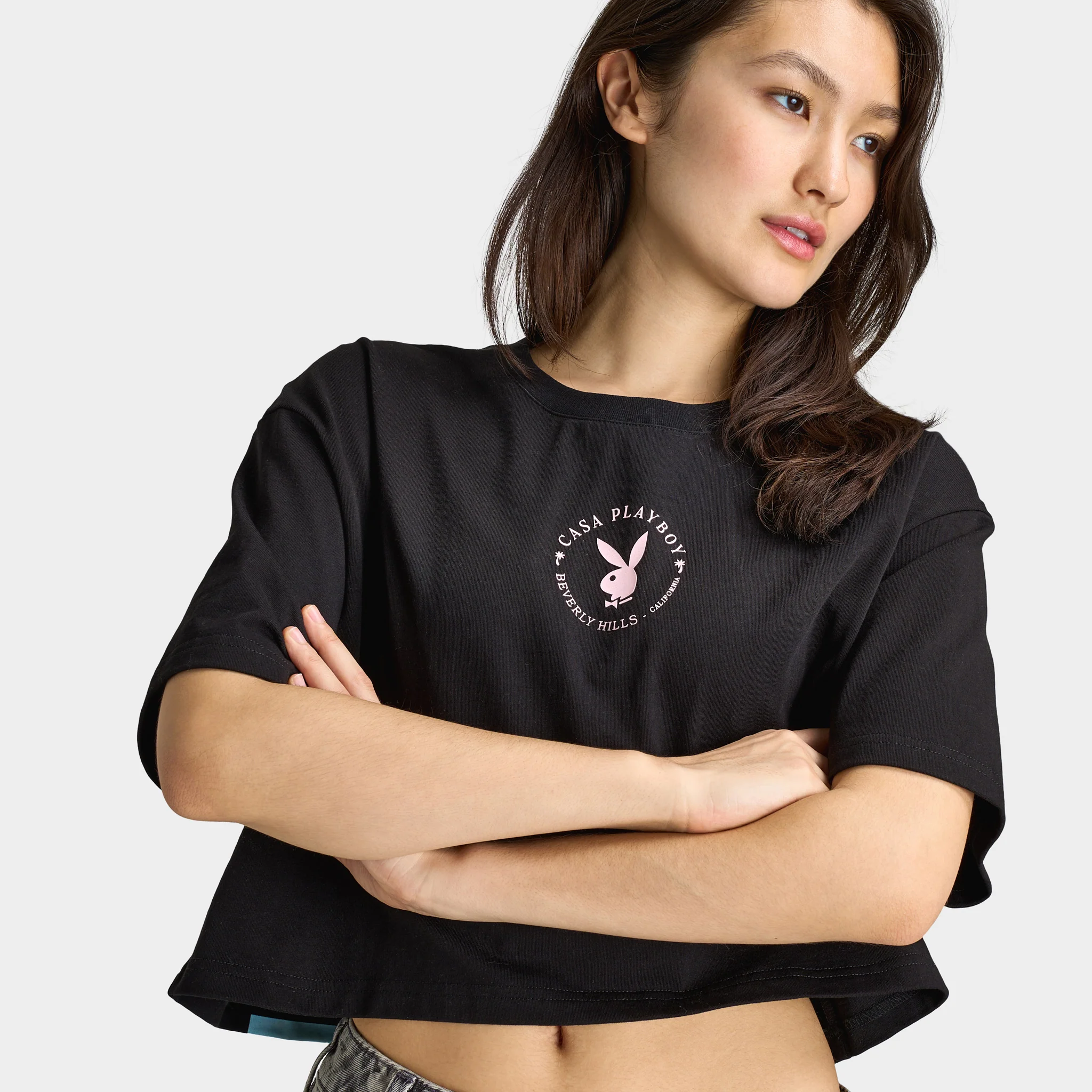 Playboy Women's Pool Playmate Tee Black / Pinkesque - Image 3