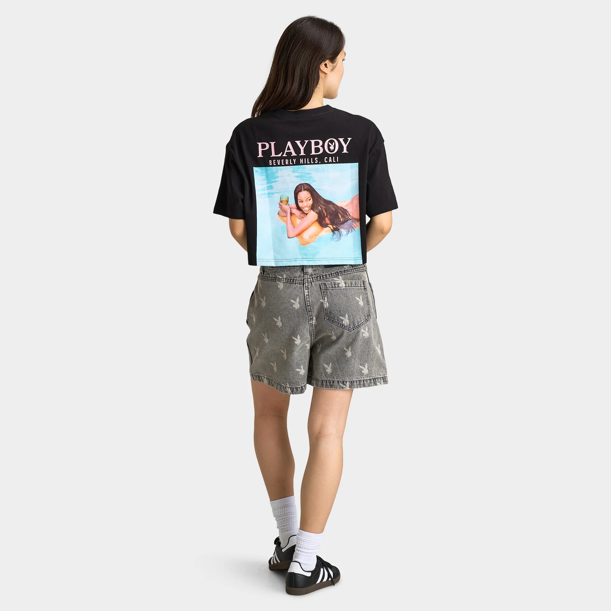 Playboy Women's Pool Playmate Tee Black / Pinkesque - Image 6
