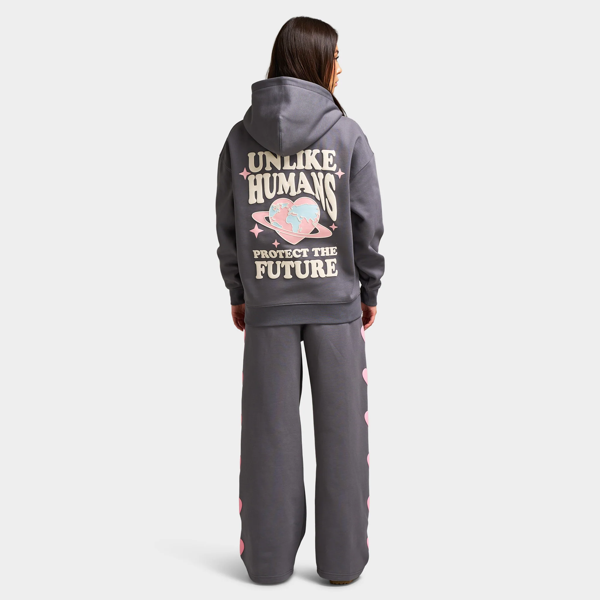 Unlike Humans Protect Star Full Zip Hoodie / Castlerock - Image 2