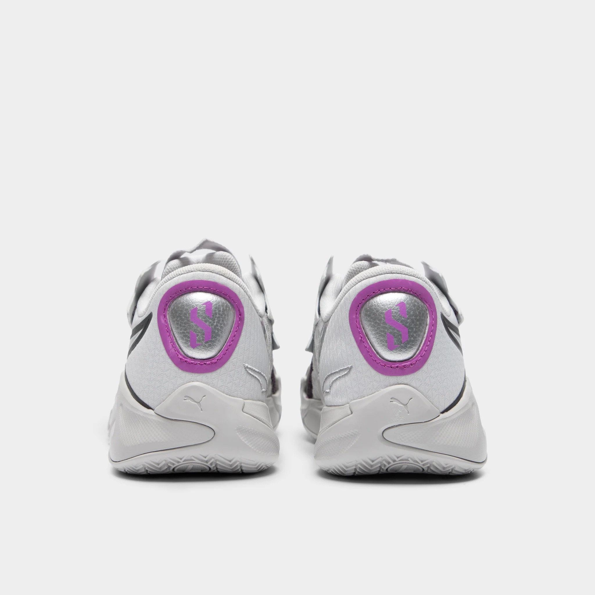PUMA Juniors' Scoot Zeros II "Sterling" Feather Gray / Wild Berry - Image 4