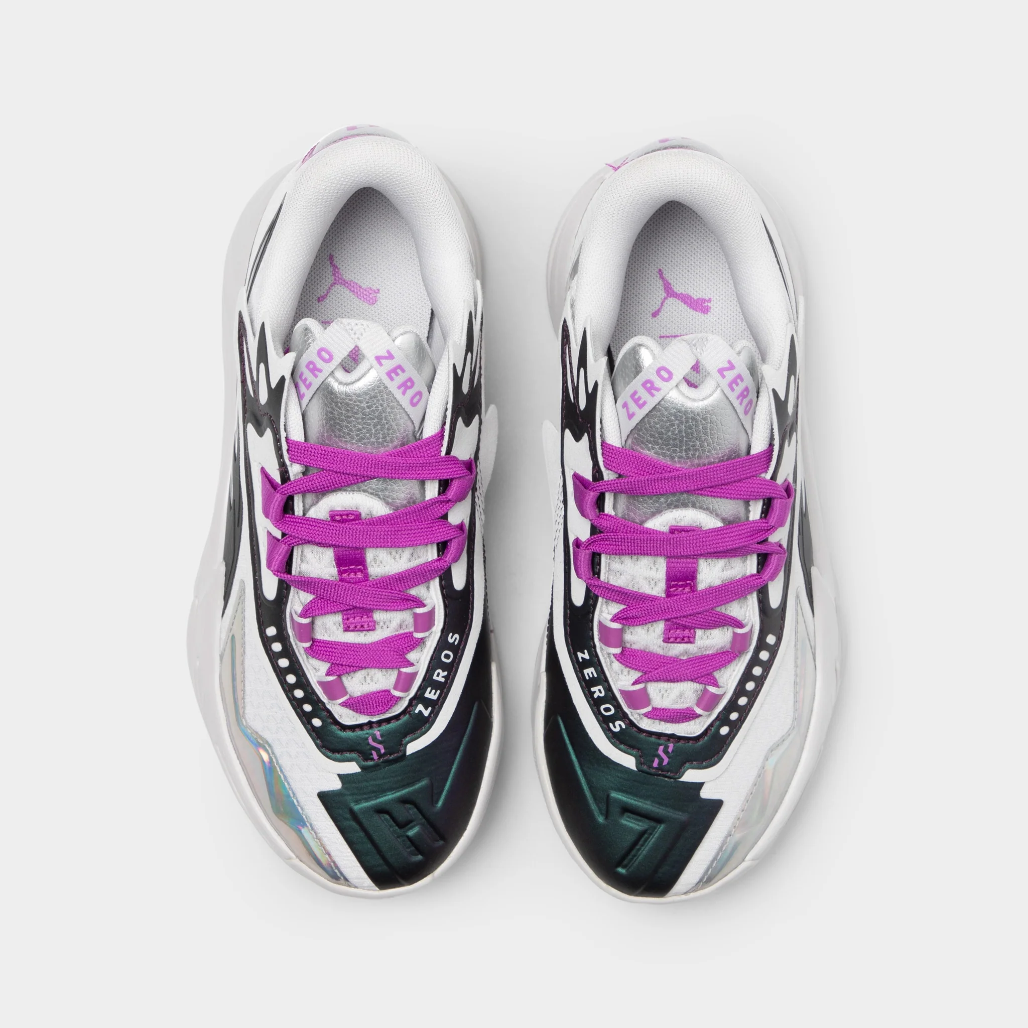 PUMA Juniors' Scoot Zeros II "Sterling" Feather Gray / Wild Berry - Image 5