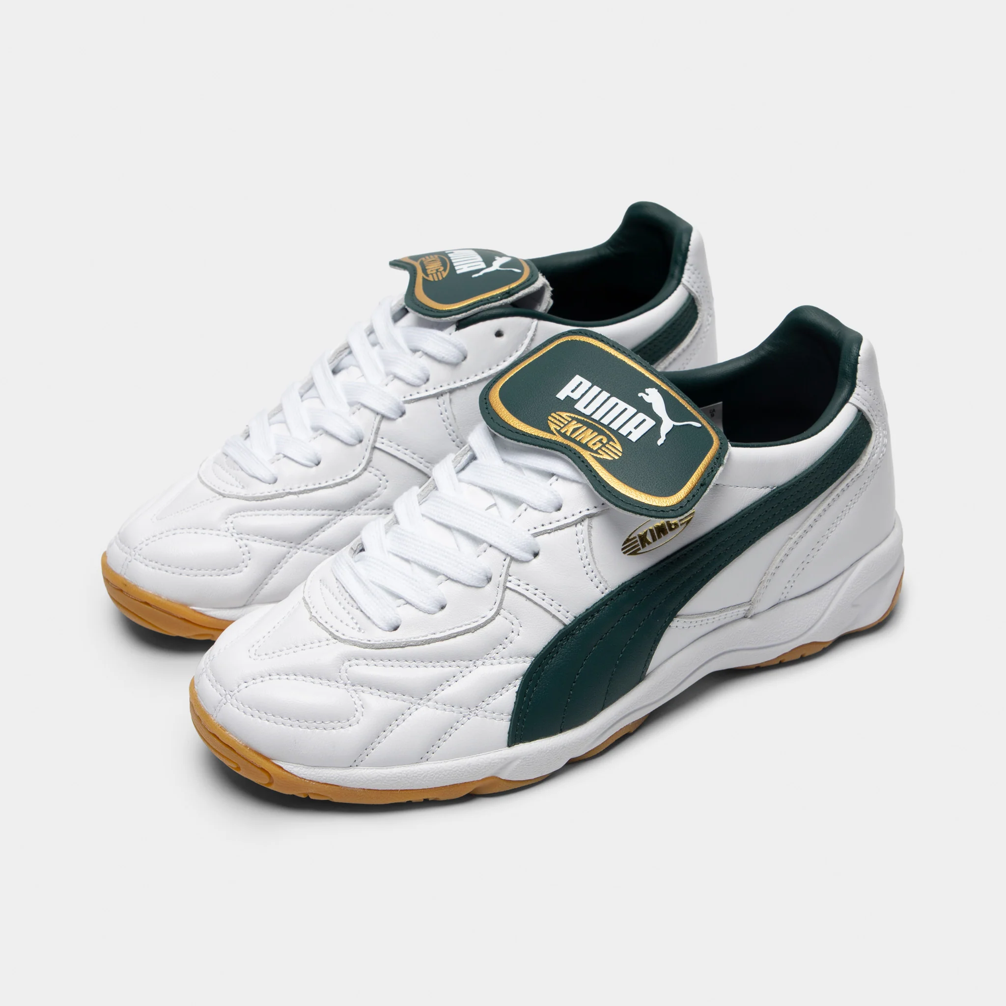 PUMA King Indoor White / Green / Gold - Image 2