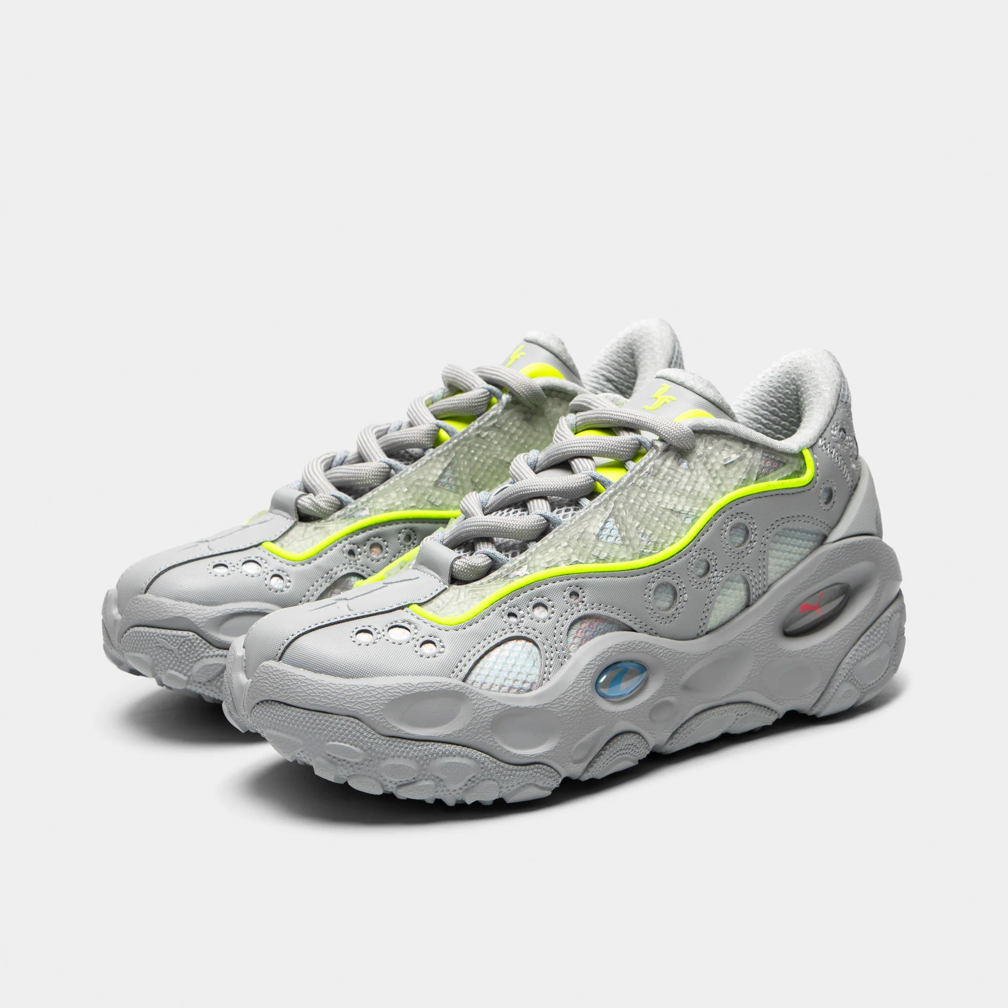 PUMA La France Grey / Silver / Neon - Image 2
