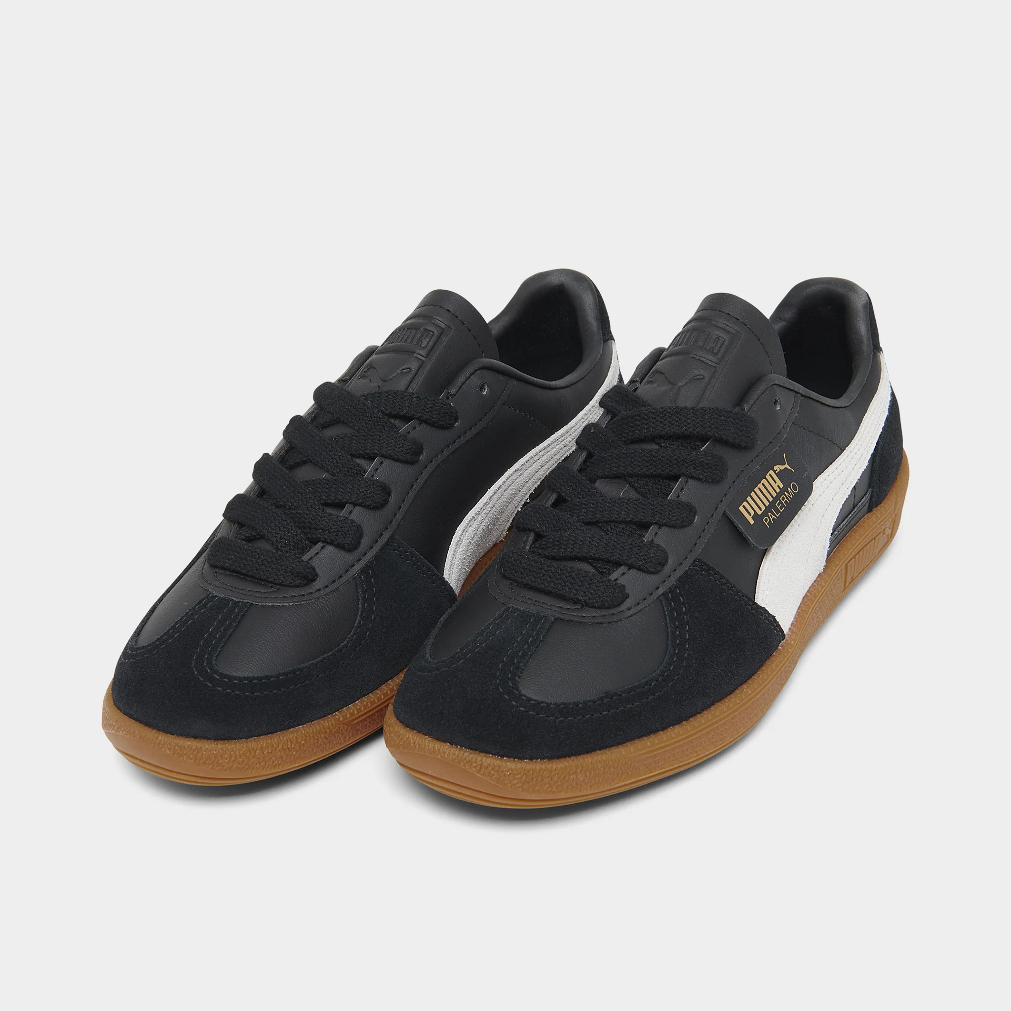 PUMA Women's Palermo Leather Black / Feather Gray - Gum - Image 2