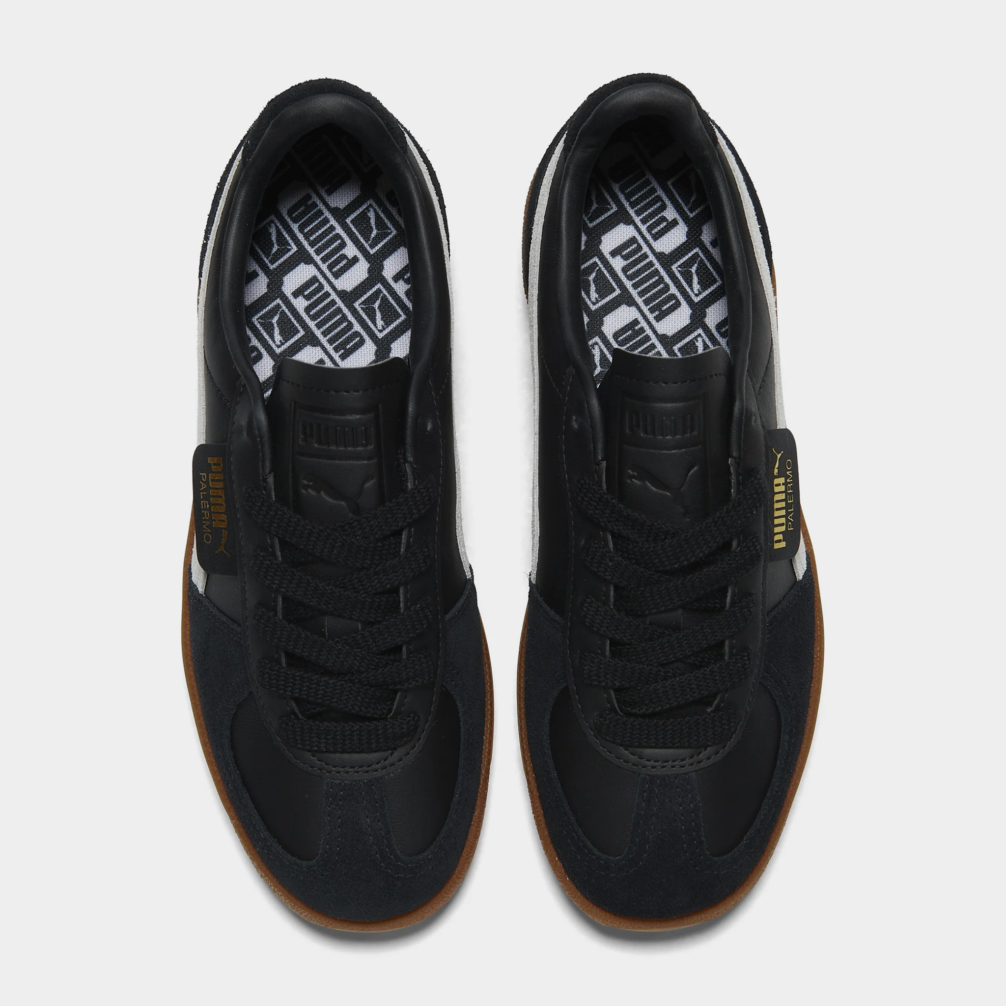 PUMA Women's Palermo Leather Black / Feather Gray - Gum - Image 5