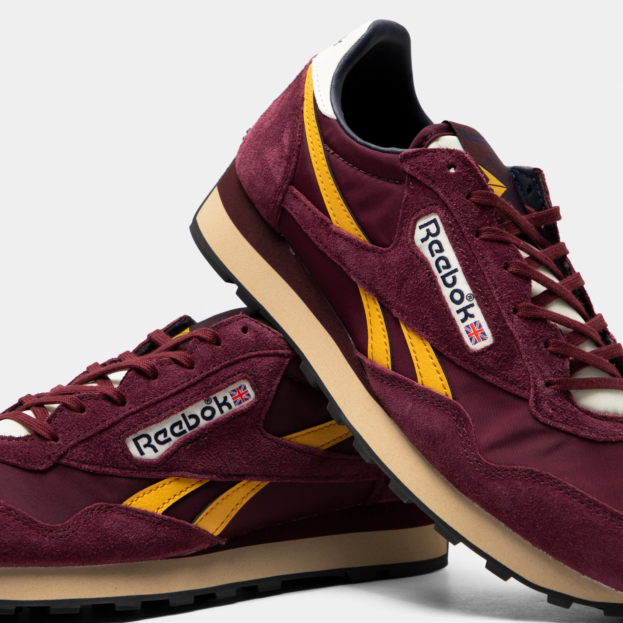 Reebok Aztek OG Burgundy / Yellow - Image 3