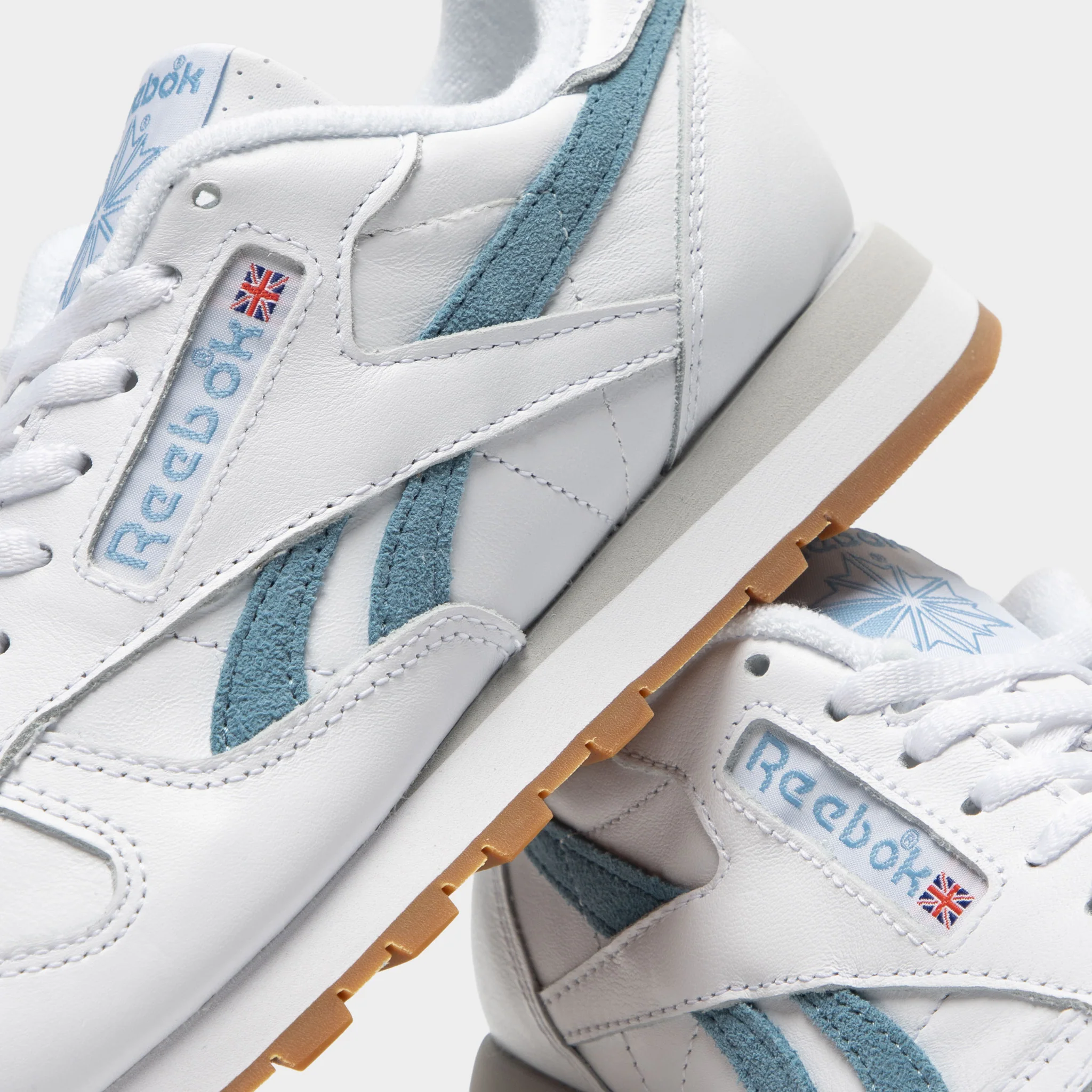 Reebok CL Leather White / Blue - Image 3