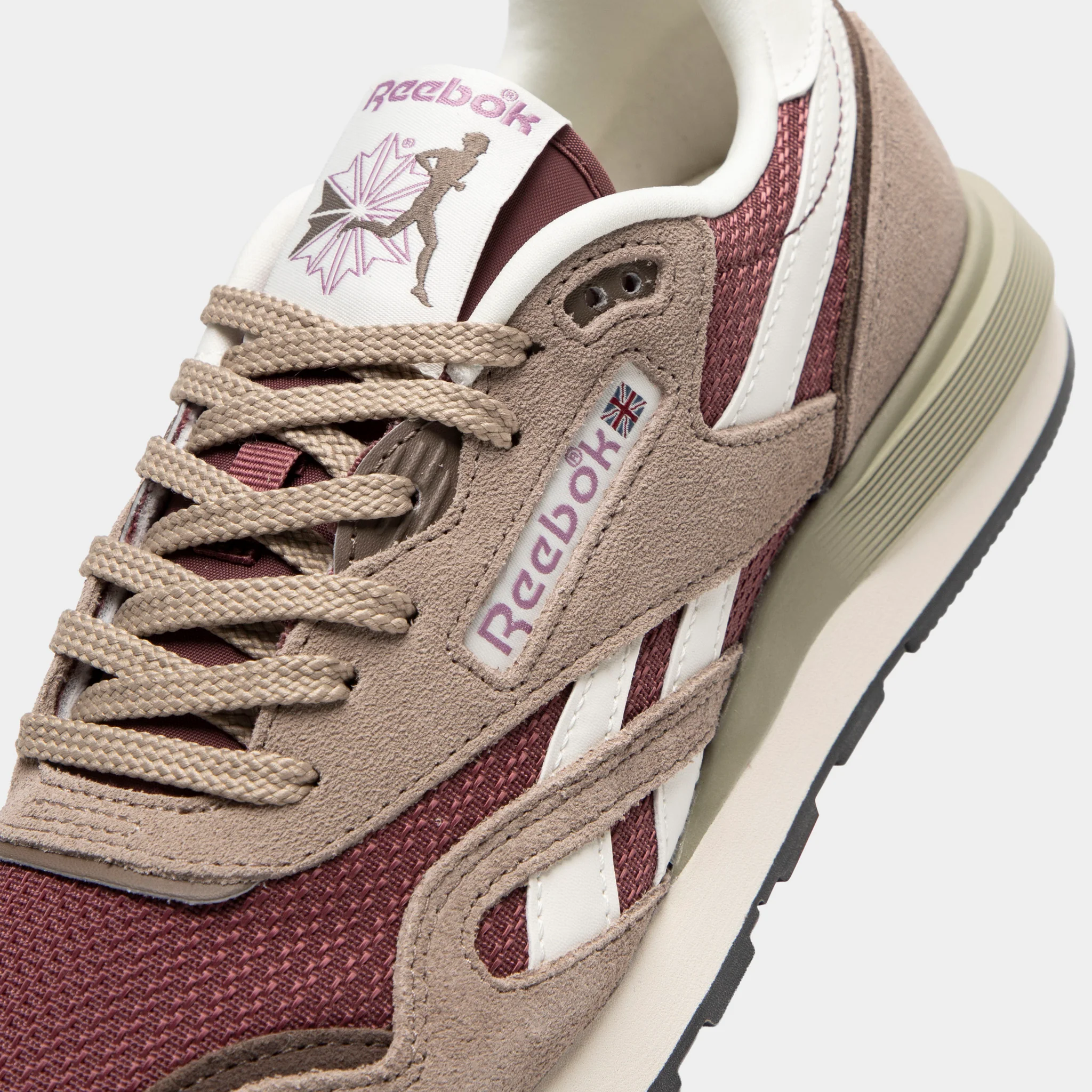 Reebok Classic Nylon 89 Grey / Blackberry - Image 3