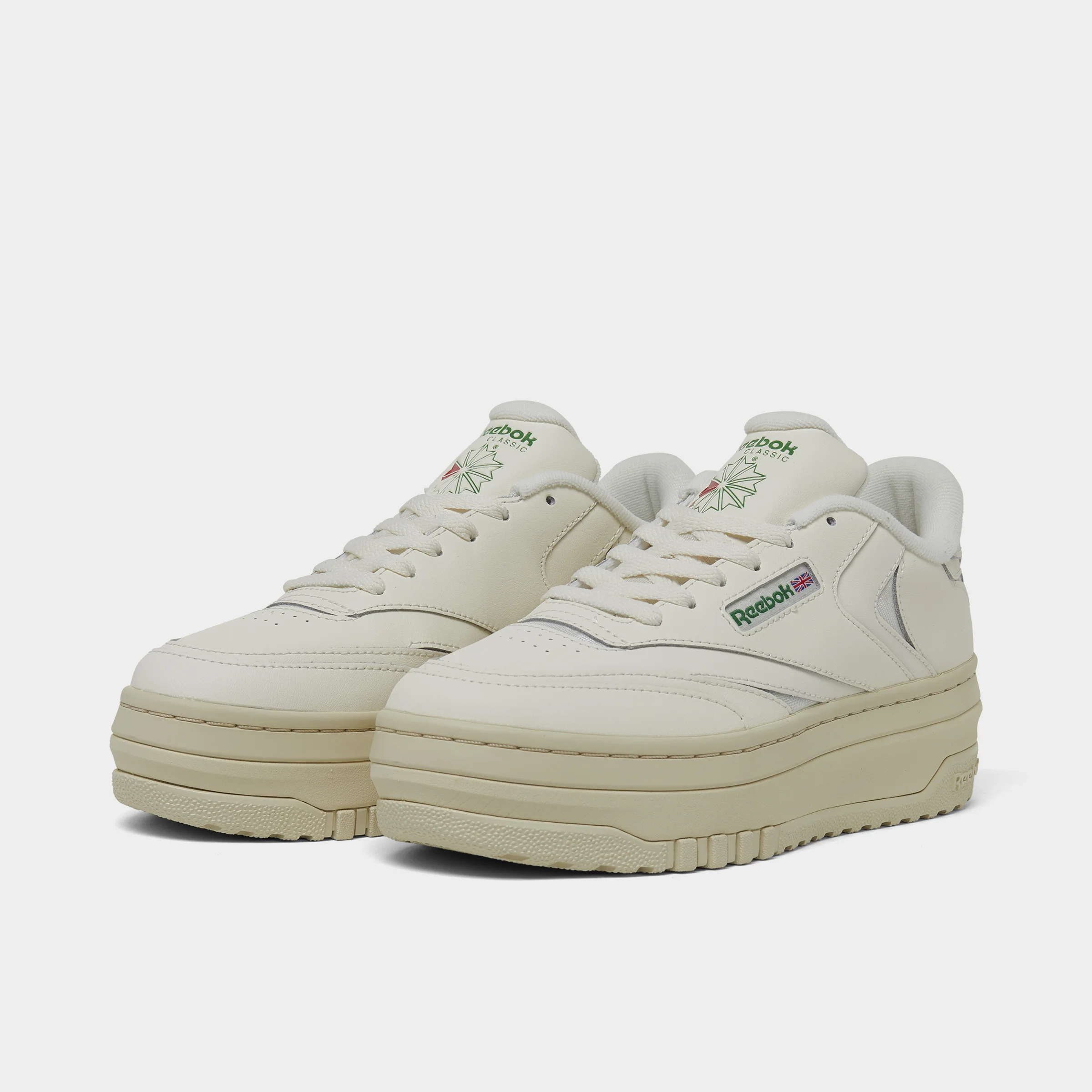Reebok Women's Club C Extra Chalk / Green - Image 2