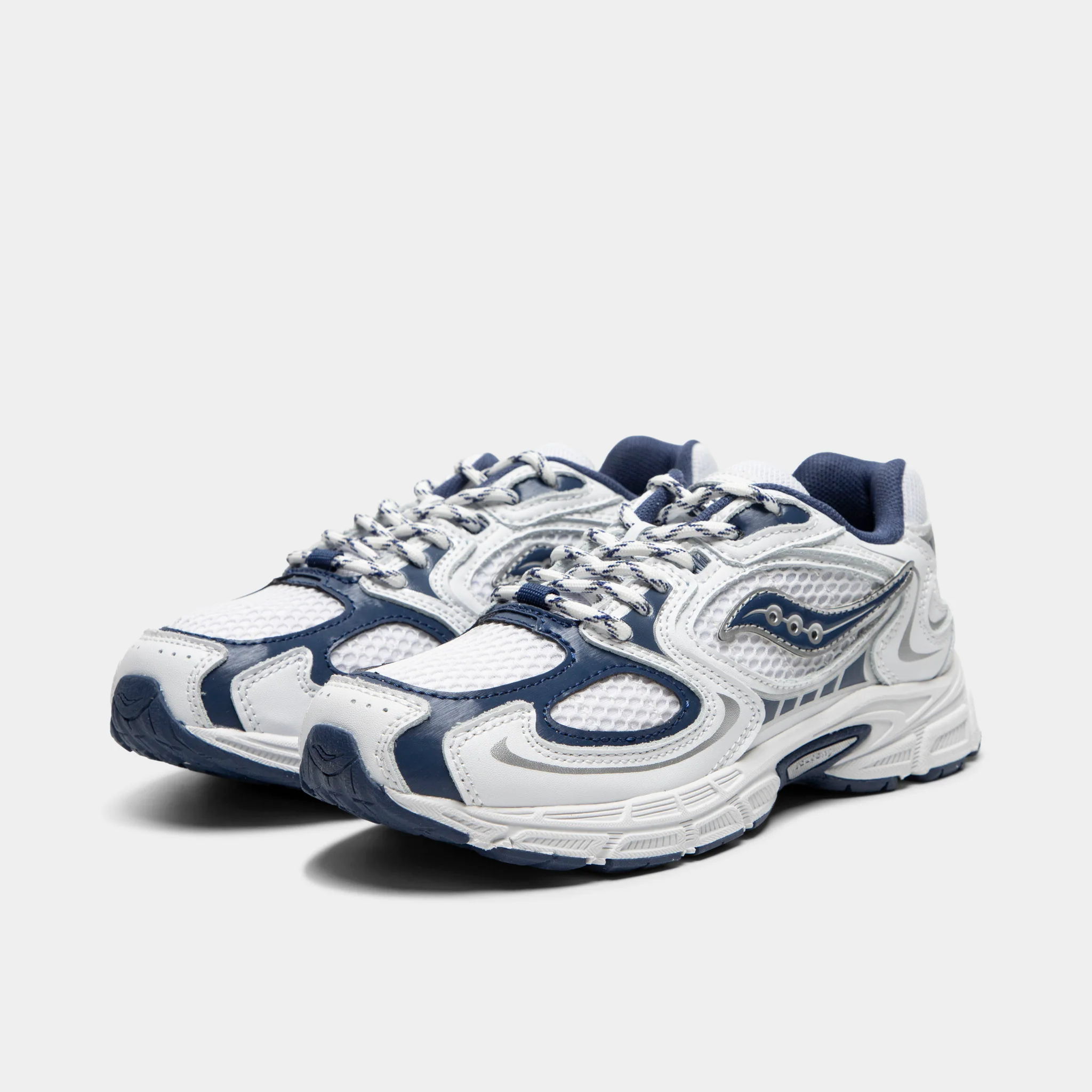 Saucony Juniors' Jazz 9 White / Navy - Image 2