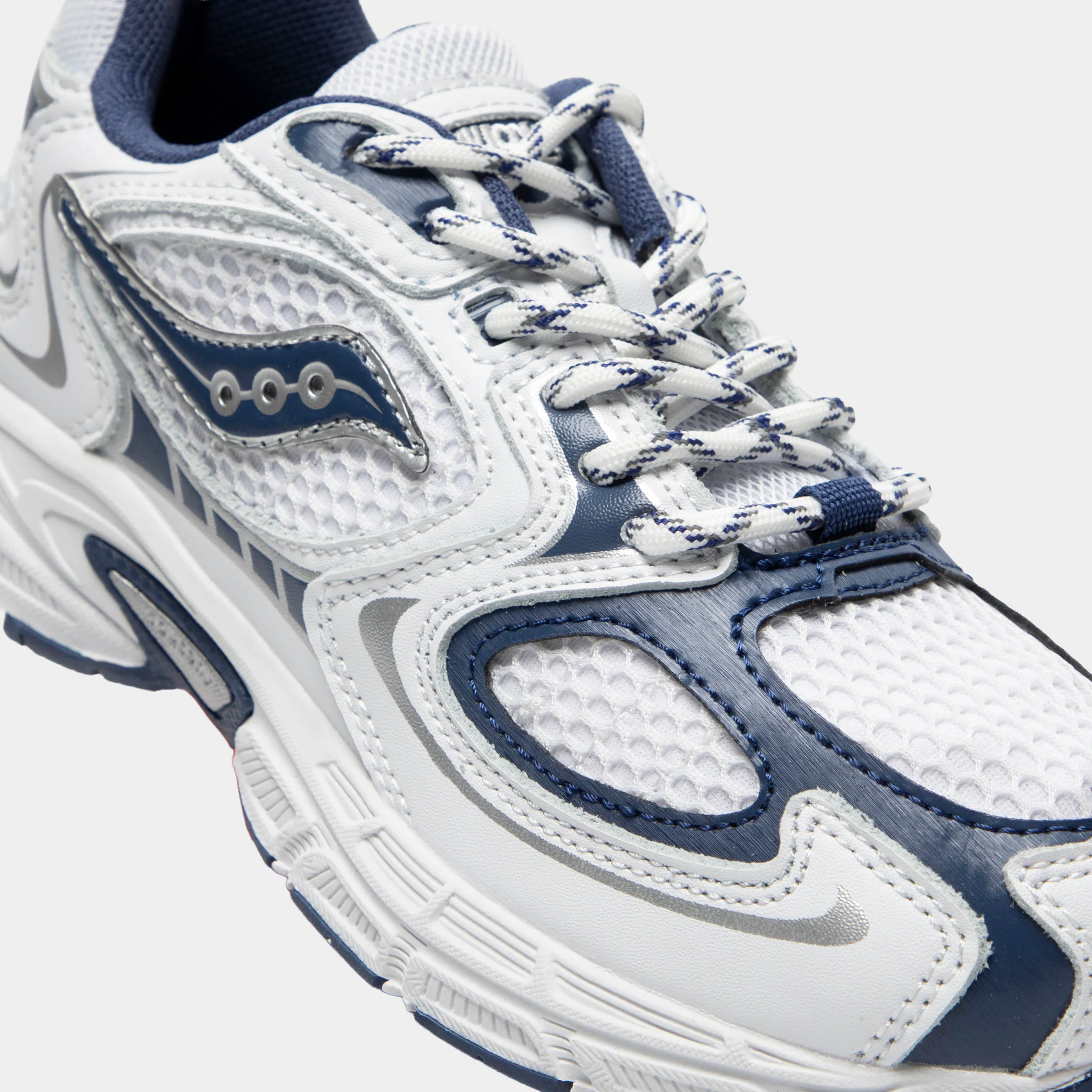 Saucony Juniors' Jazz 9 White / Navy - Image 3