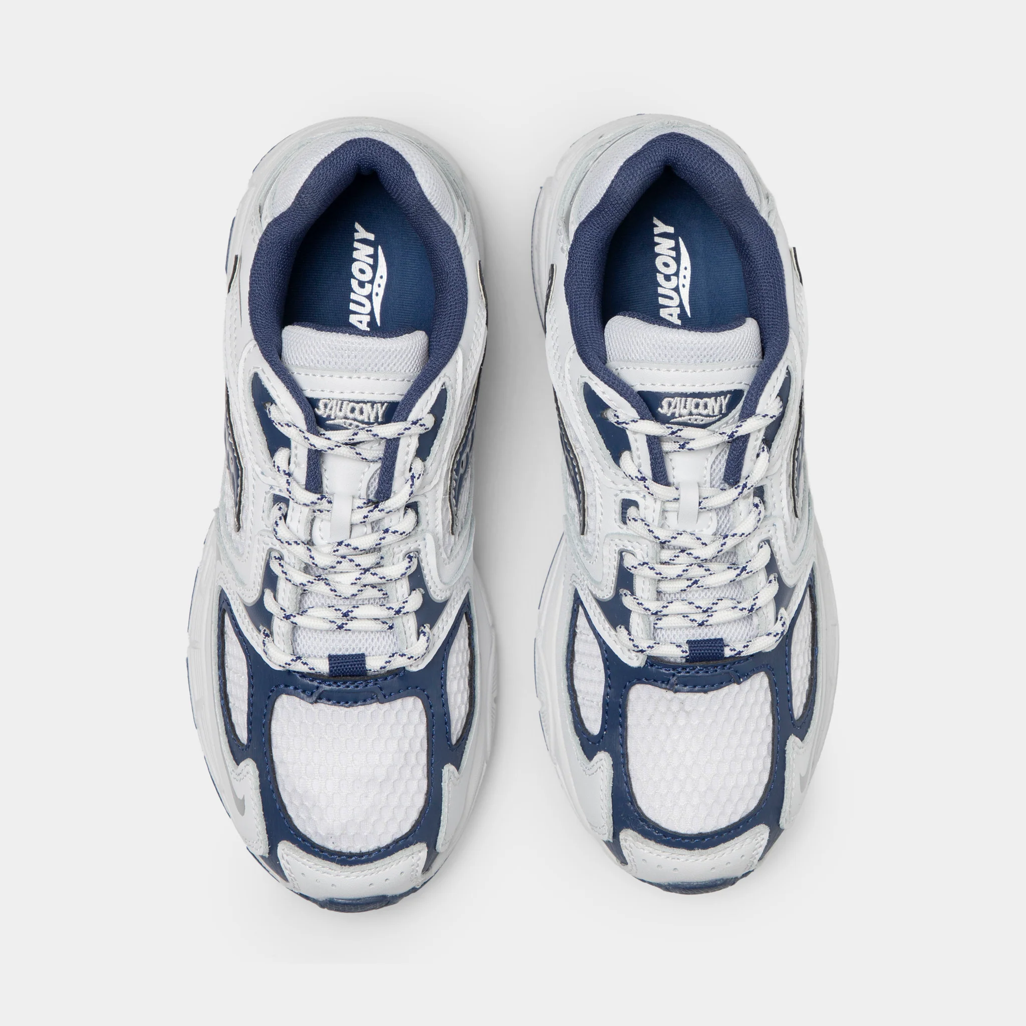 Saucony Juniors' Jazz 9 White / Navy - Image 5