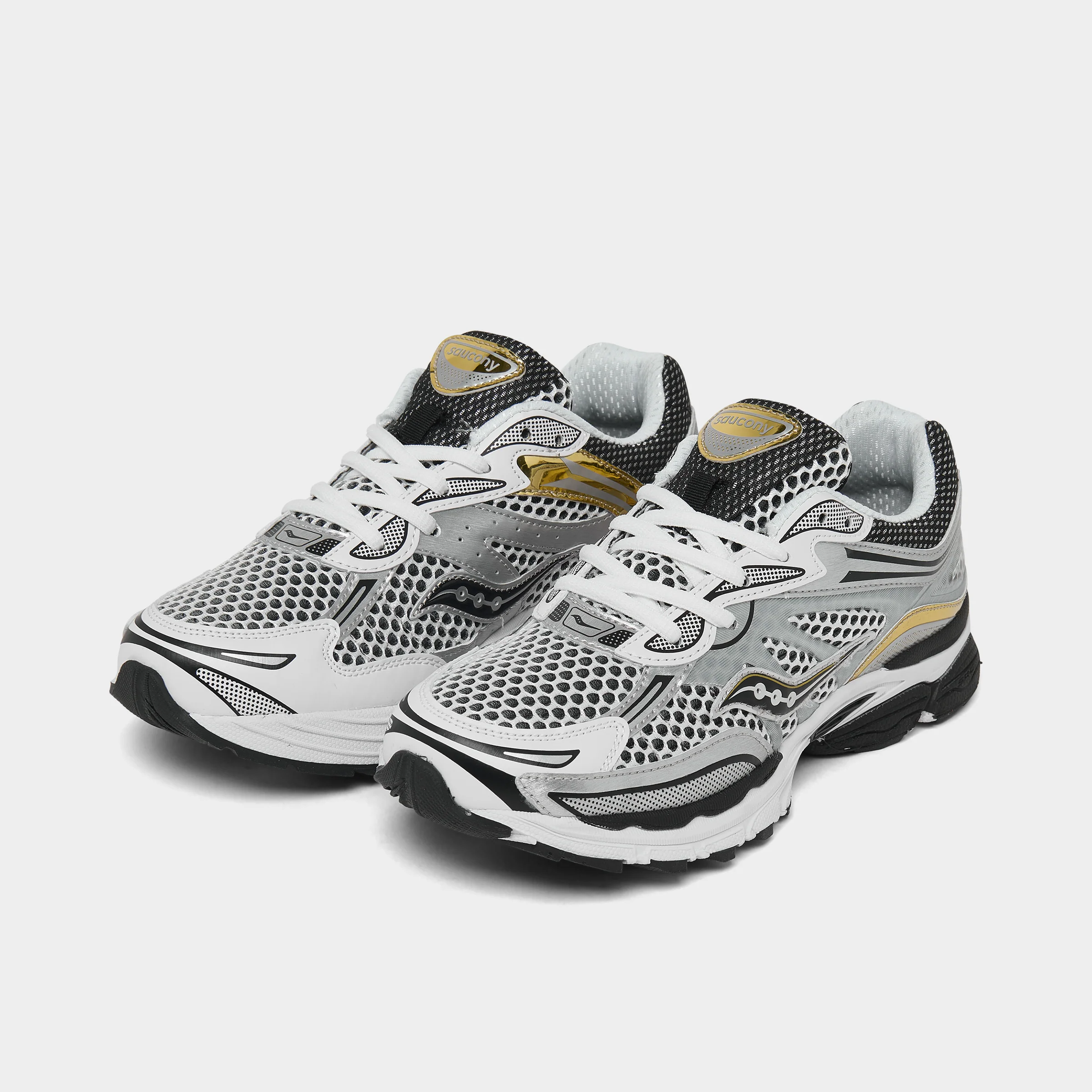 Saucony Juniors' Omni 9 White / Gold - Silver - Image 2