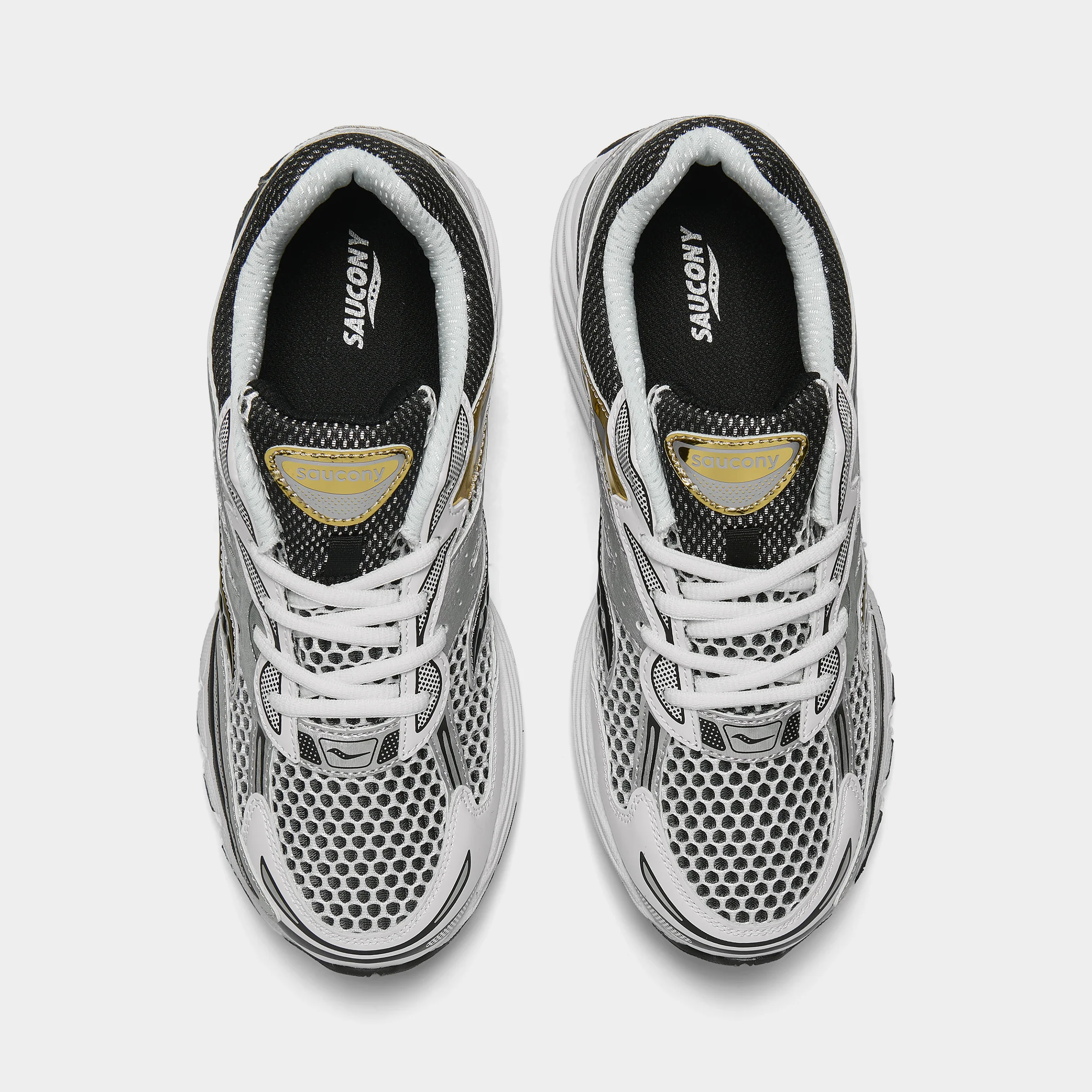 Saucony Juniors' Omni 9 White / Gold - Silver - Image 5