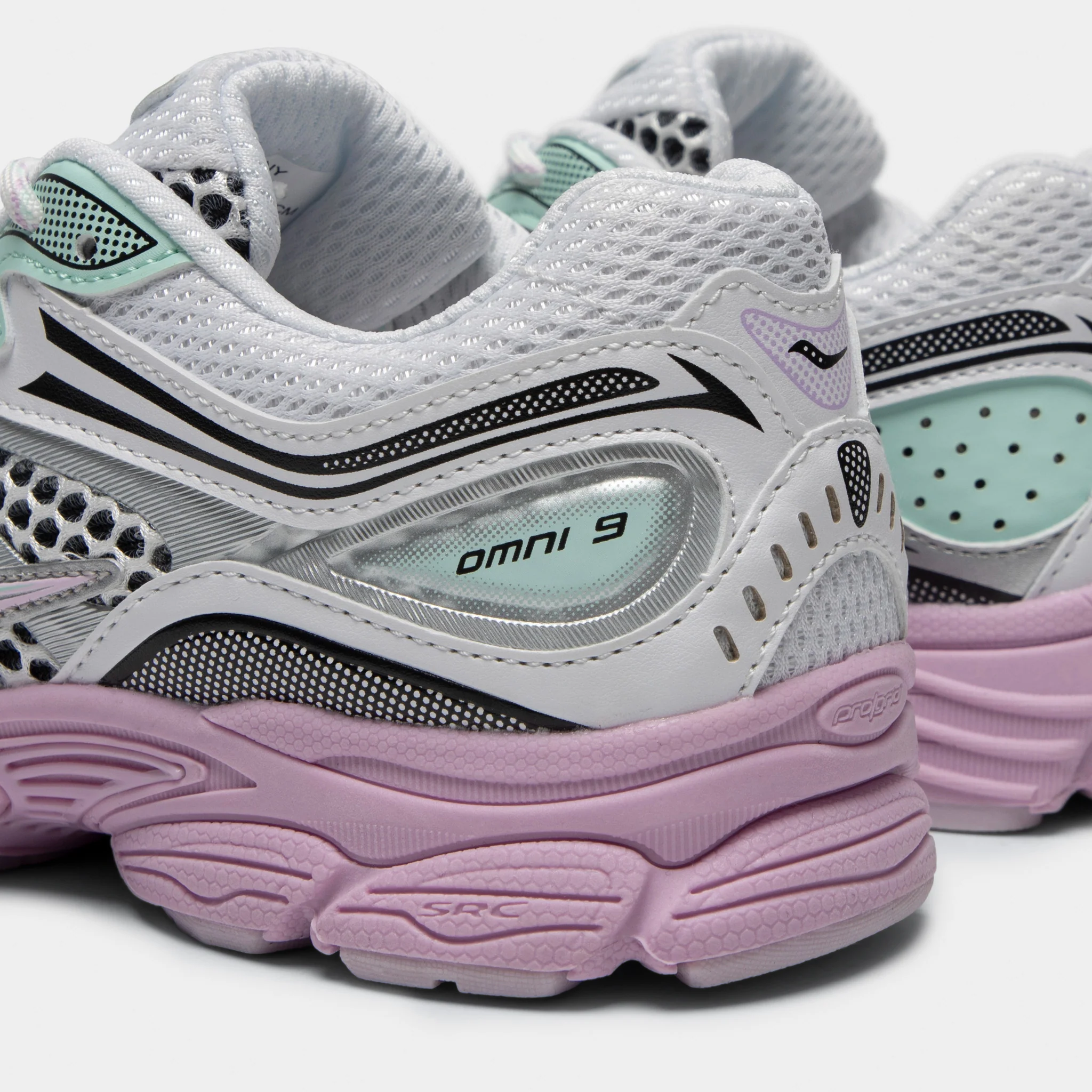 Saucony Juniors' Omni 9 White / Lilac - Image 3