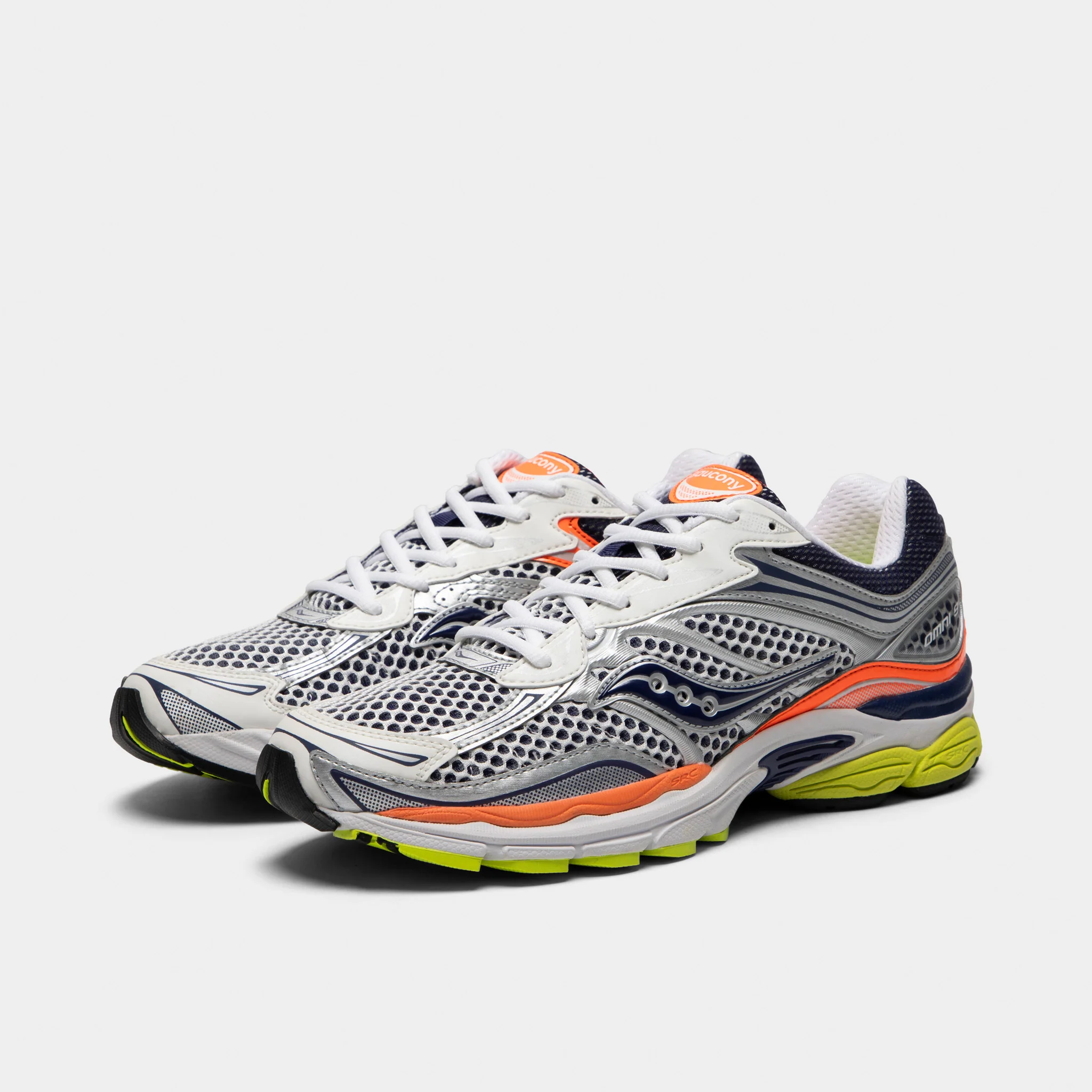 Saucony Omni Grid OG Silver / Navy - Orange - Image 2