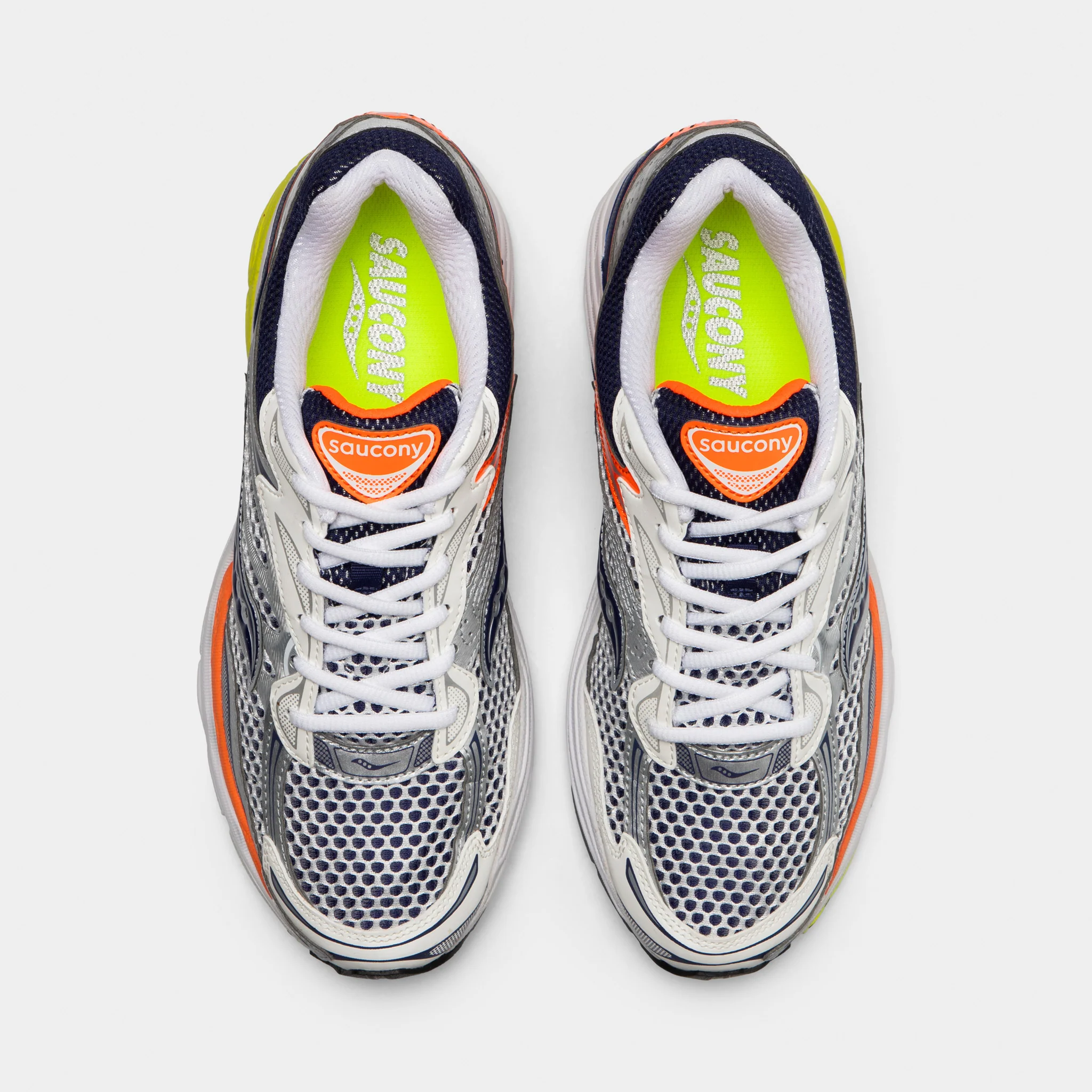 Saucony Omni Grid OG Silver / Navy - Orange - Image 5