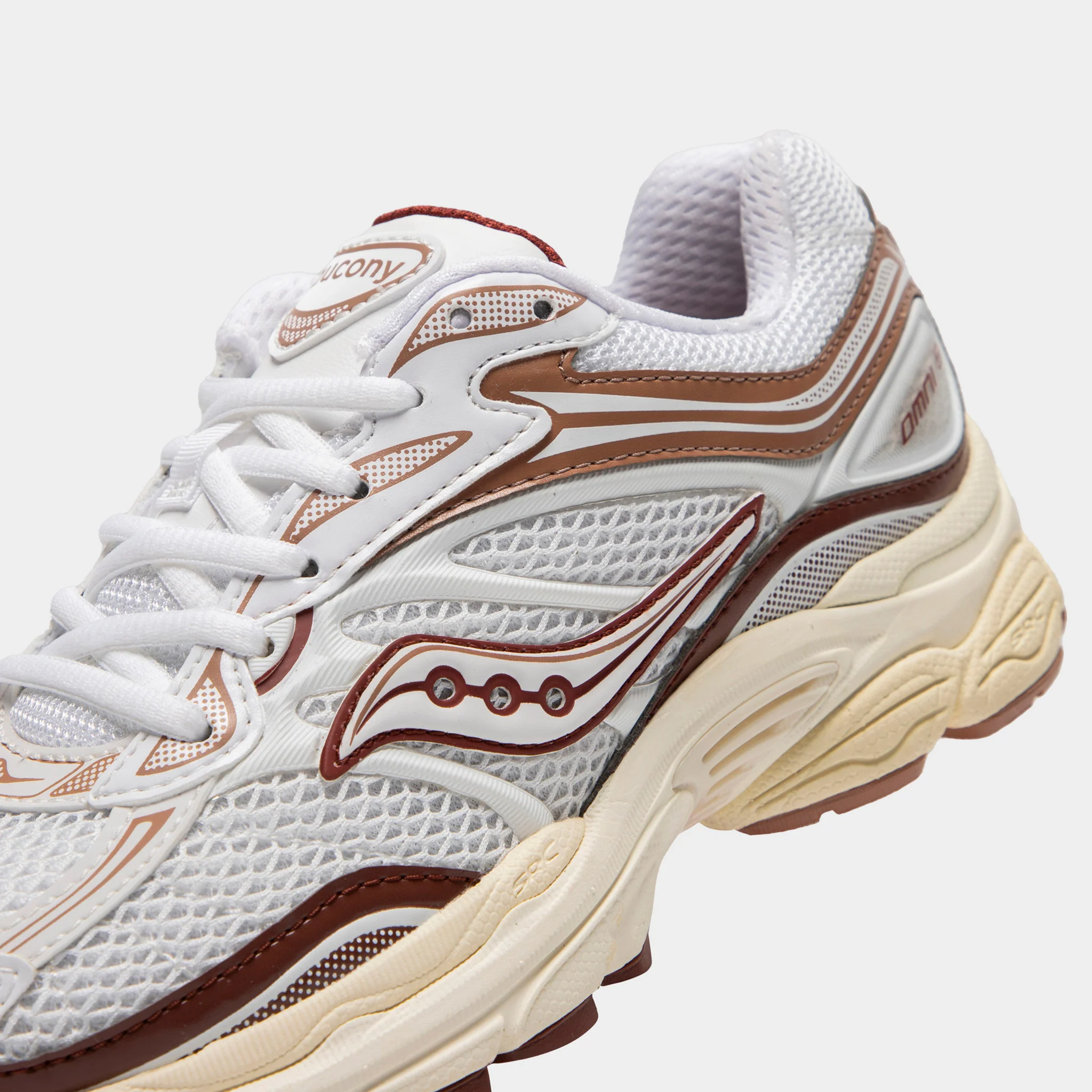 Saucony Women's Progrid Omni 9 White / Cinnamon - Image 3