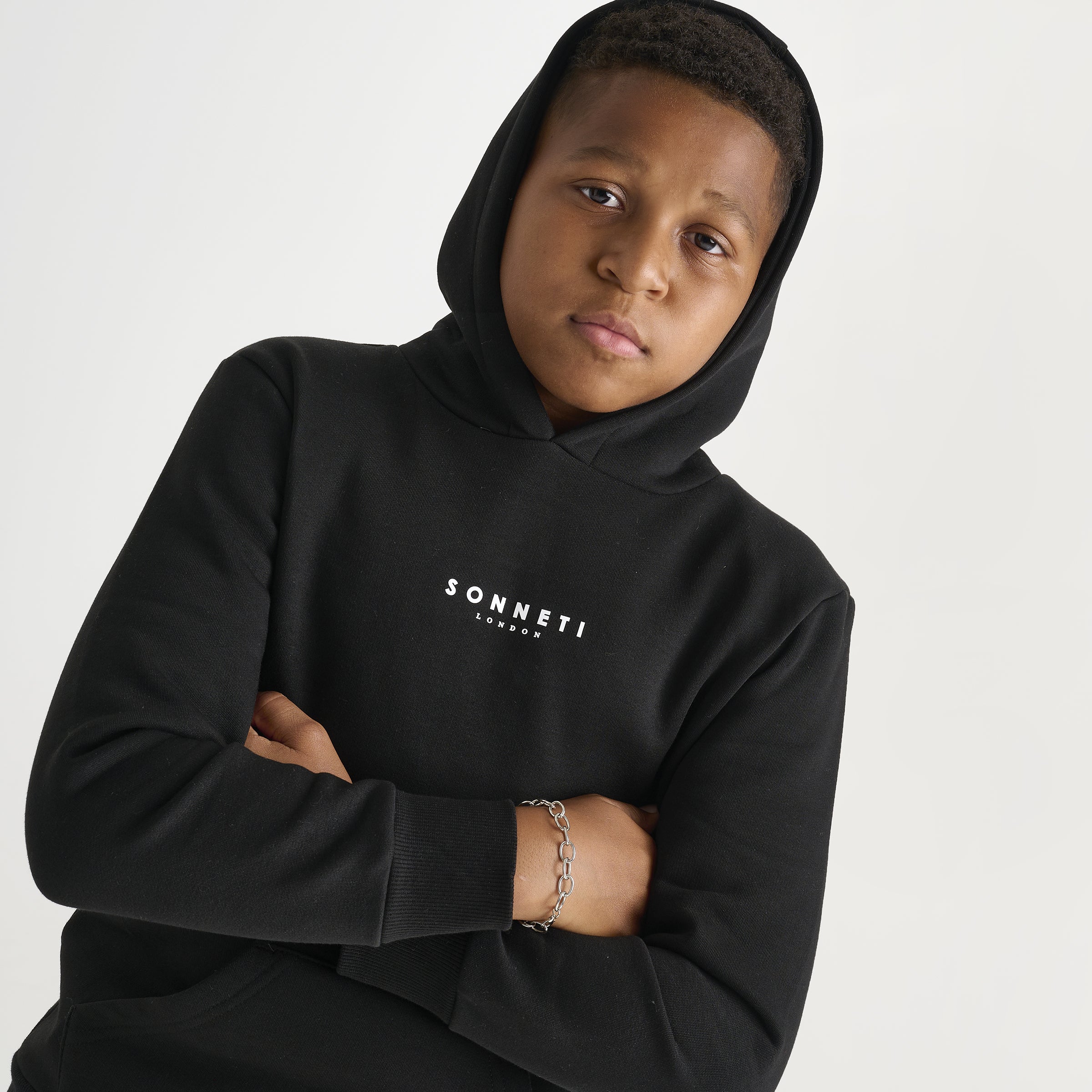 Sonneti Junior Boys' London Pullover Hoodie / Black - Image 4