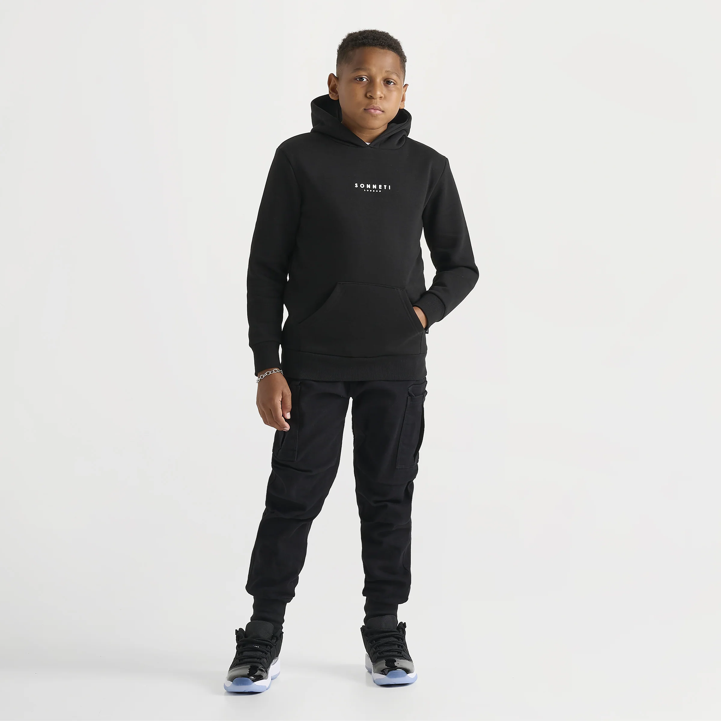 Sonneti Junior Boys' London Pullover Hoodie / Black - Image 6