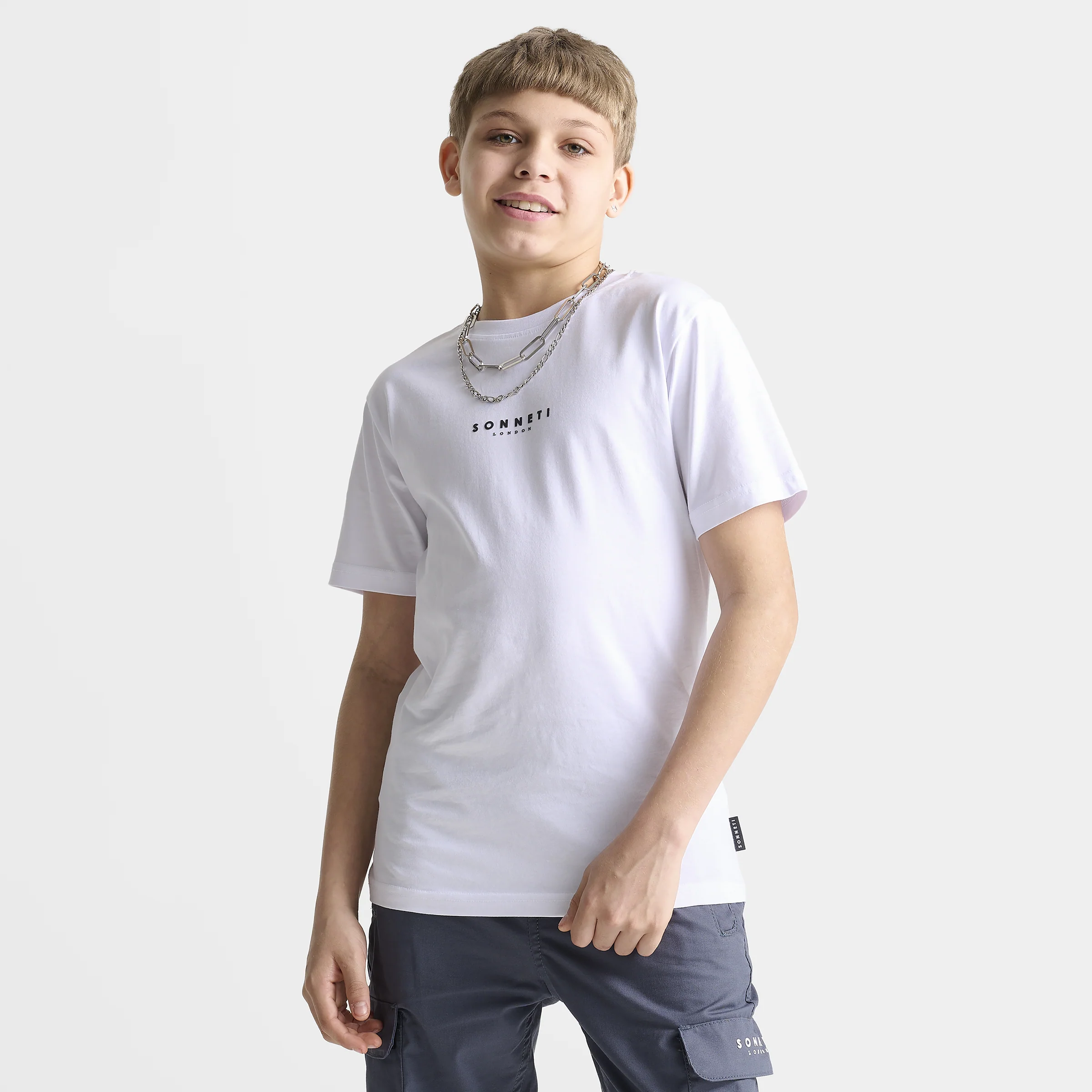 Sonneti Junior Boys' London T-Shirt / White - Image 3