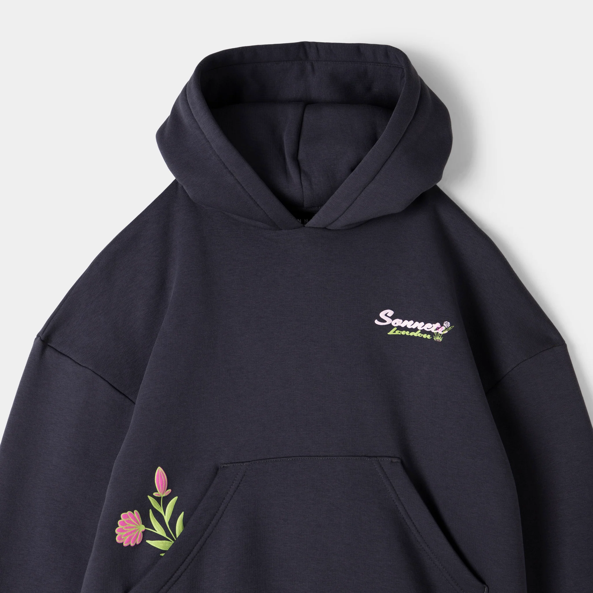 Sonneti Junior Girls' Flowers Hoodie / Grey - Image 3