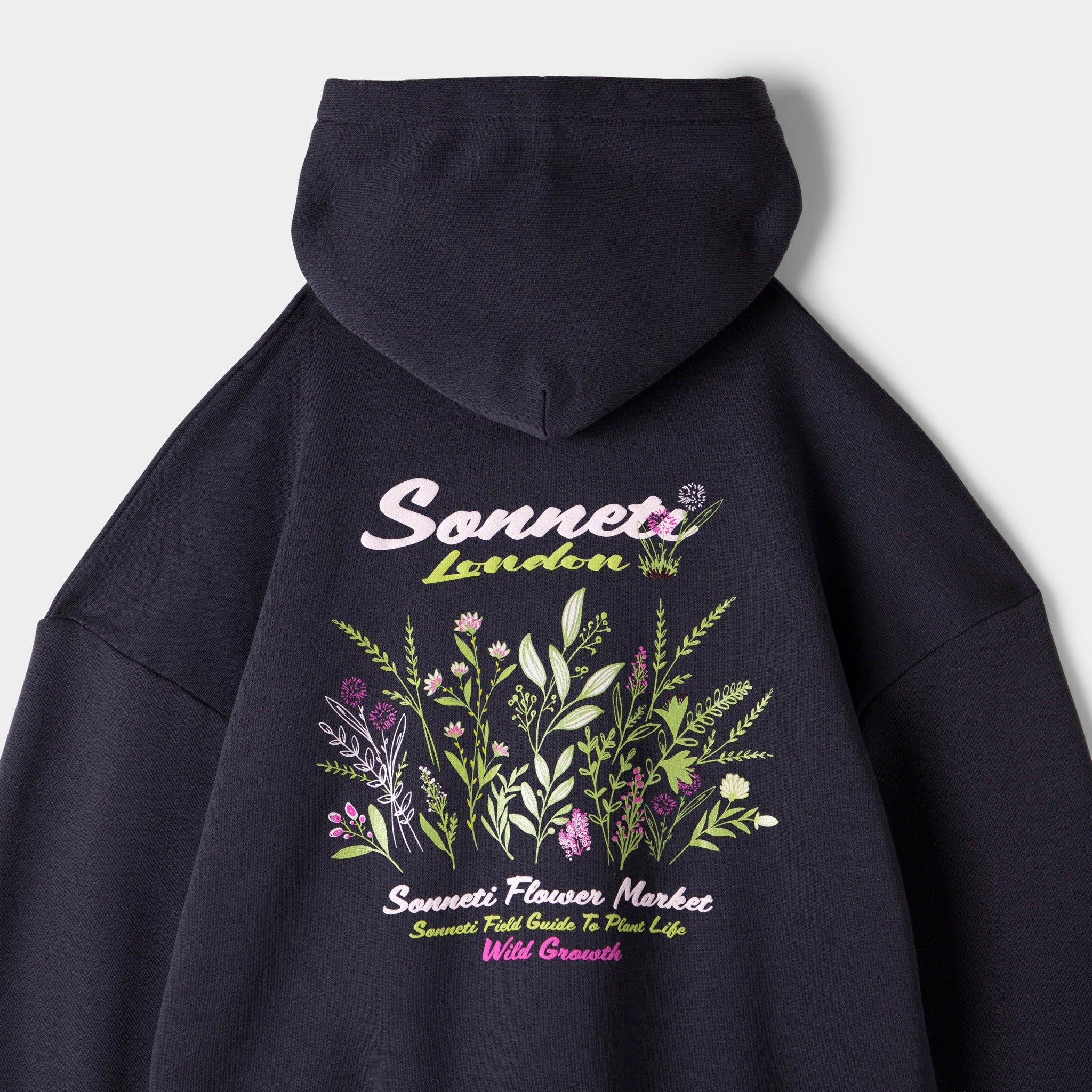 Sonneti Junior Girls' Flowers Hoodie / Grey - Image 4