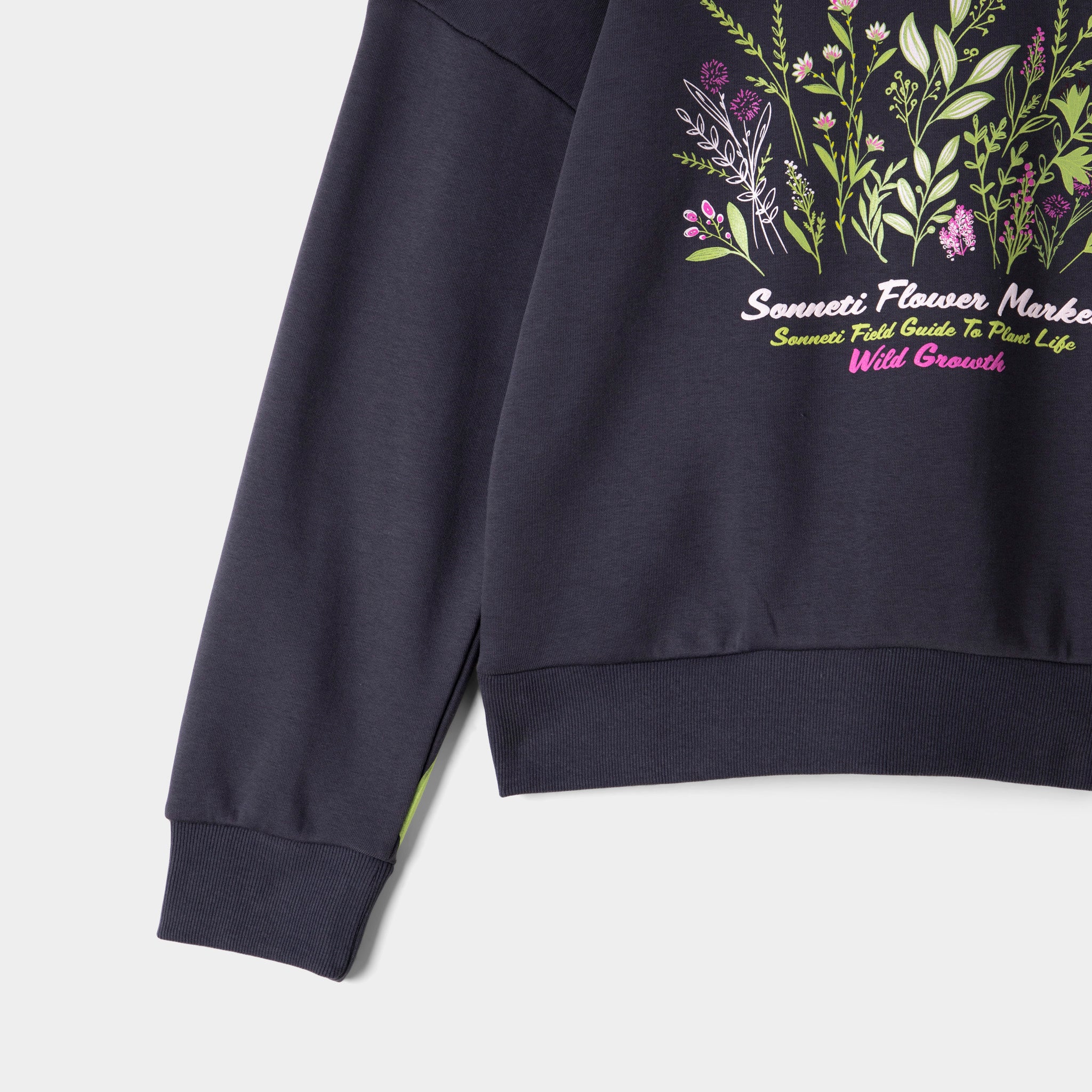 Sonneti Junior Girls' Flowers Hoodie / Grey - Image 6