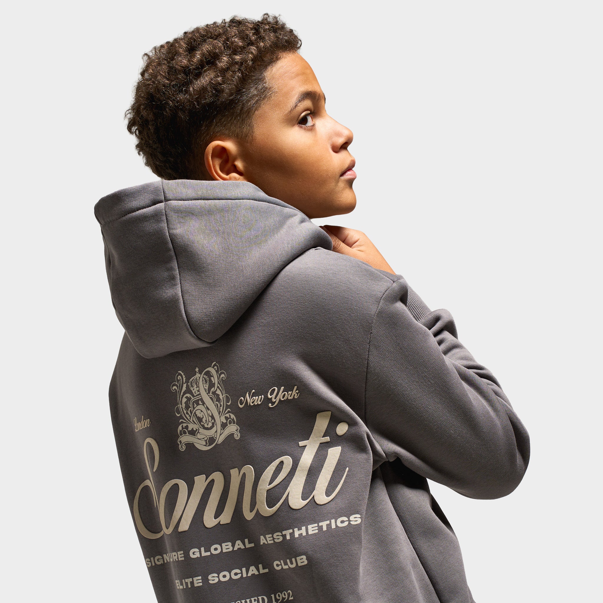 Sonneti Juniors' Club Fleece Pullover Hoodie / Castlerock - Image 3