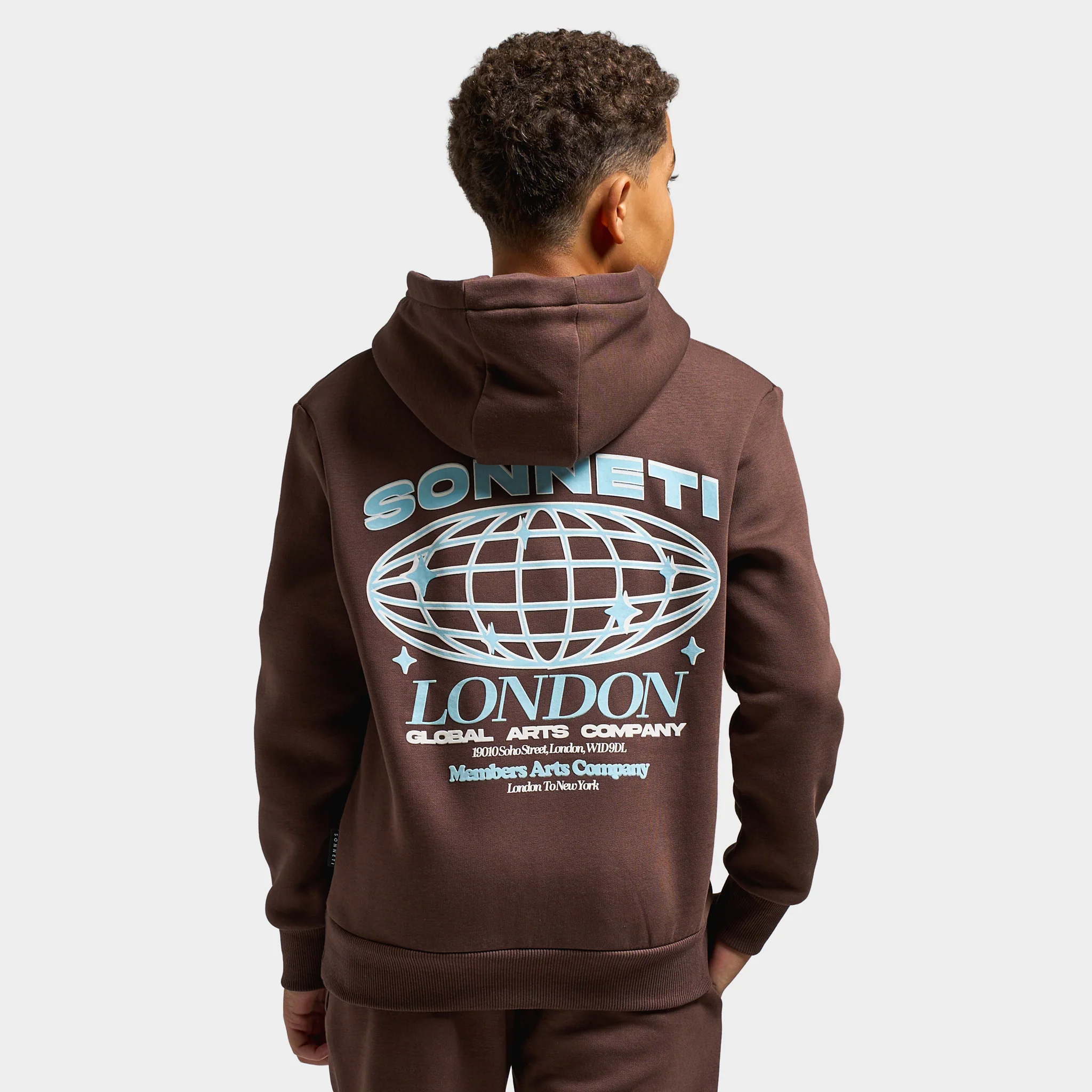 Sonneti Juniors' Global Fleece Pullover Hoodie / Chocolate Brown - Image 2