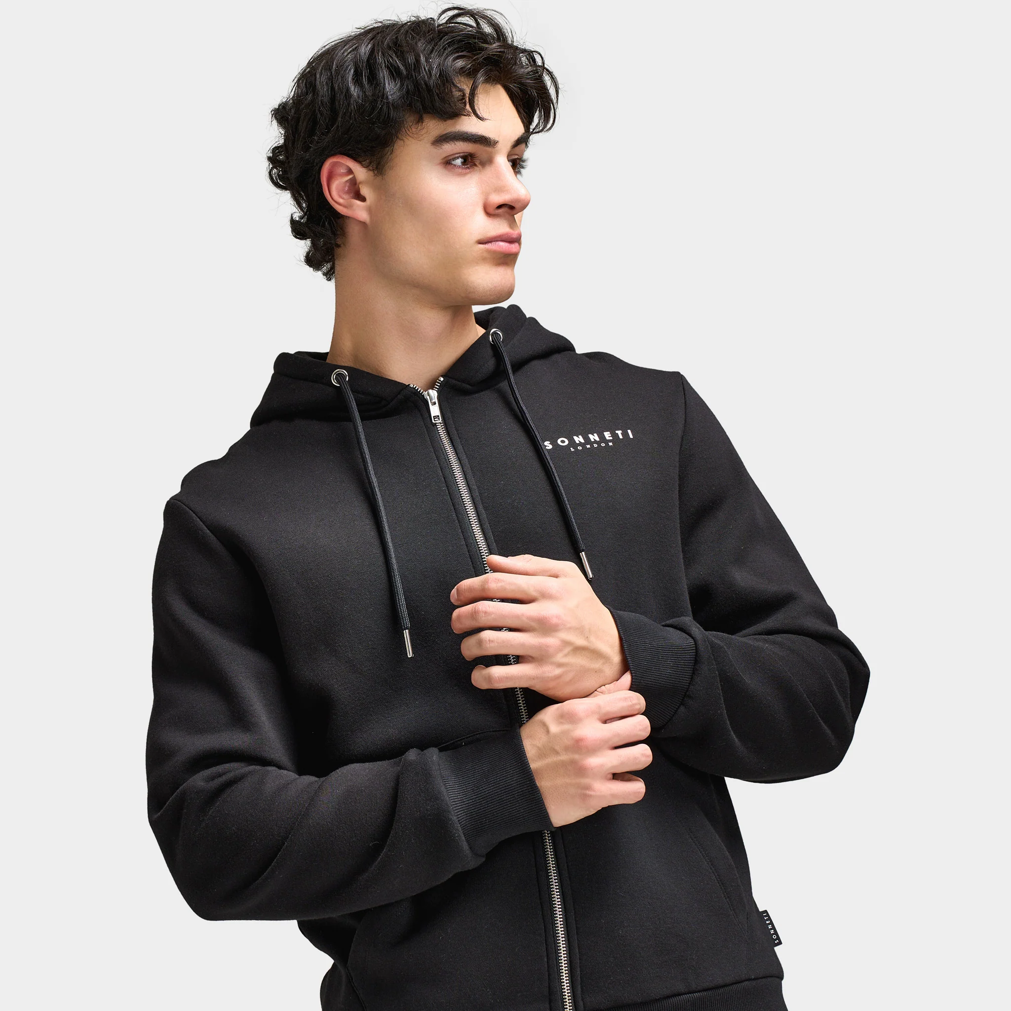 Sonneti London Full Zip Hoodie / Black - Image 3