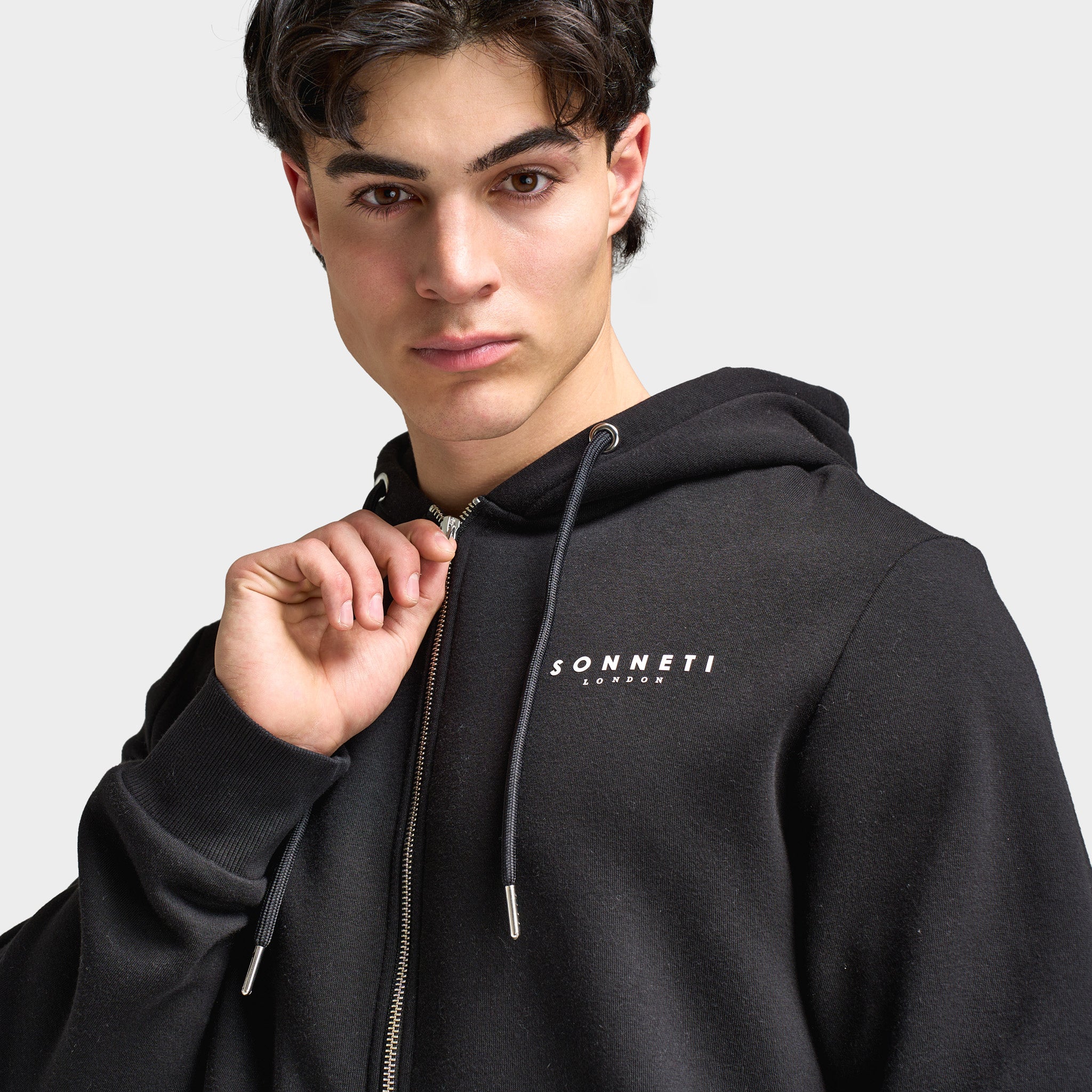 Sonneti London Full Zip Hoodie / Black - Image 4