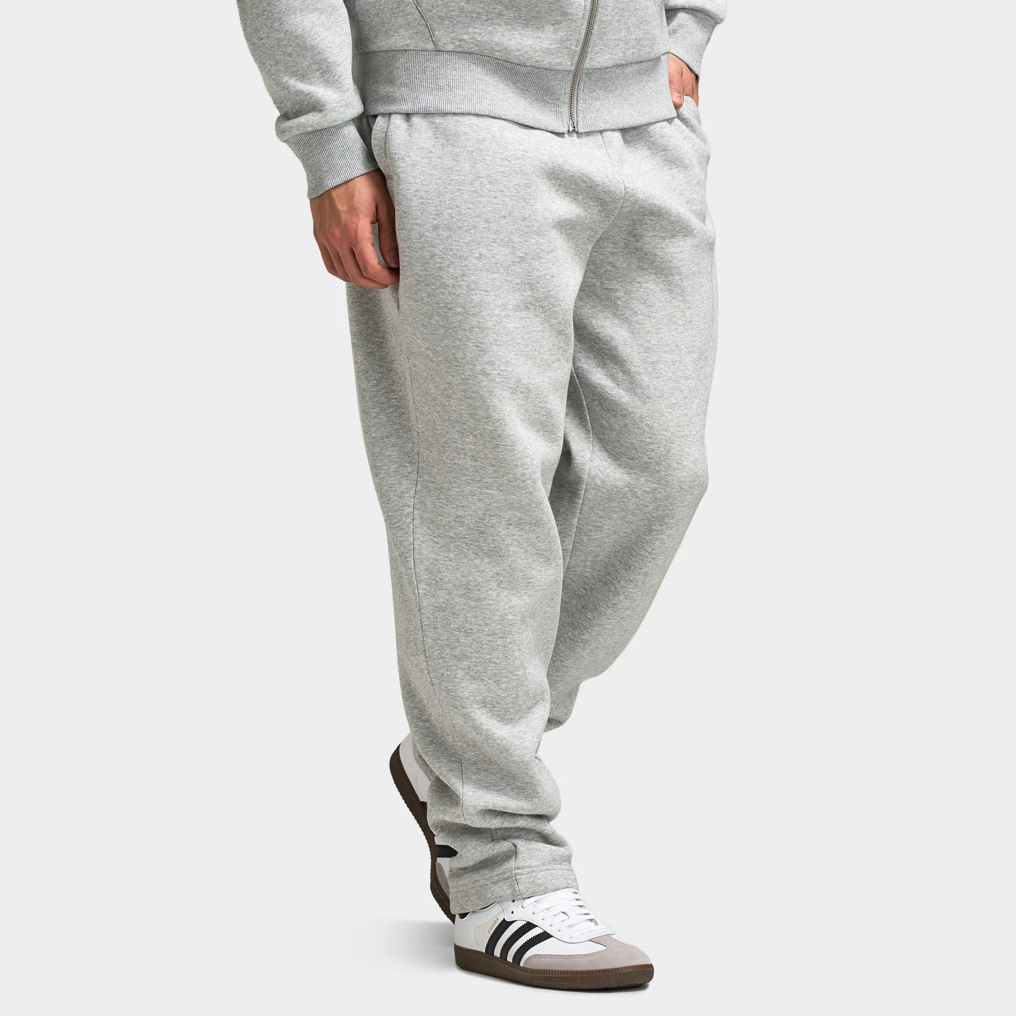 Sonneti London Open Hem Pants / Light Grey Marl - Image 4