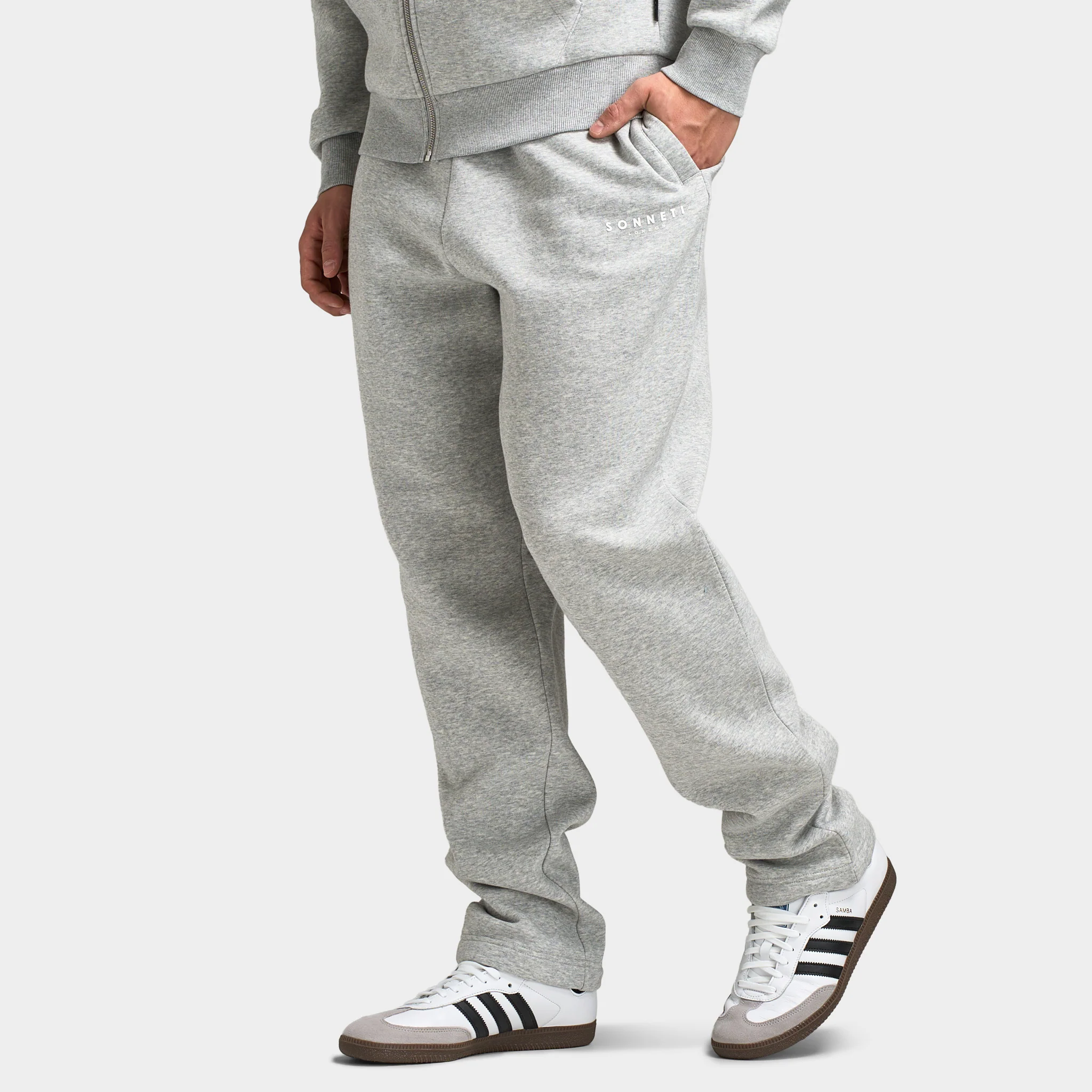 Sonneti London Open Hem Pants / Light Grey Marl - Image 5