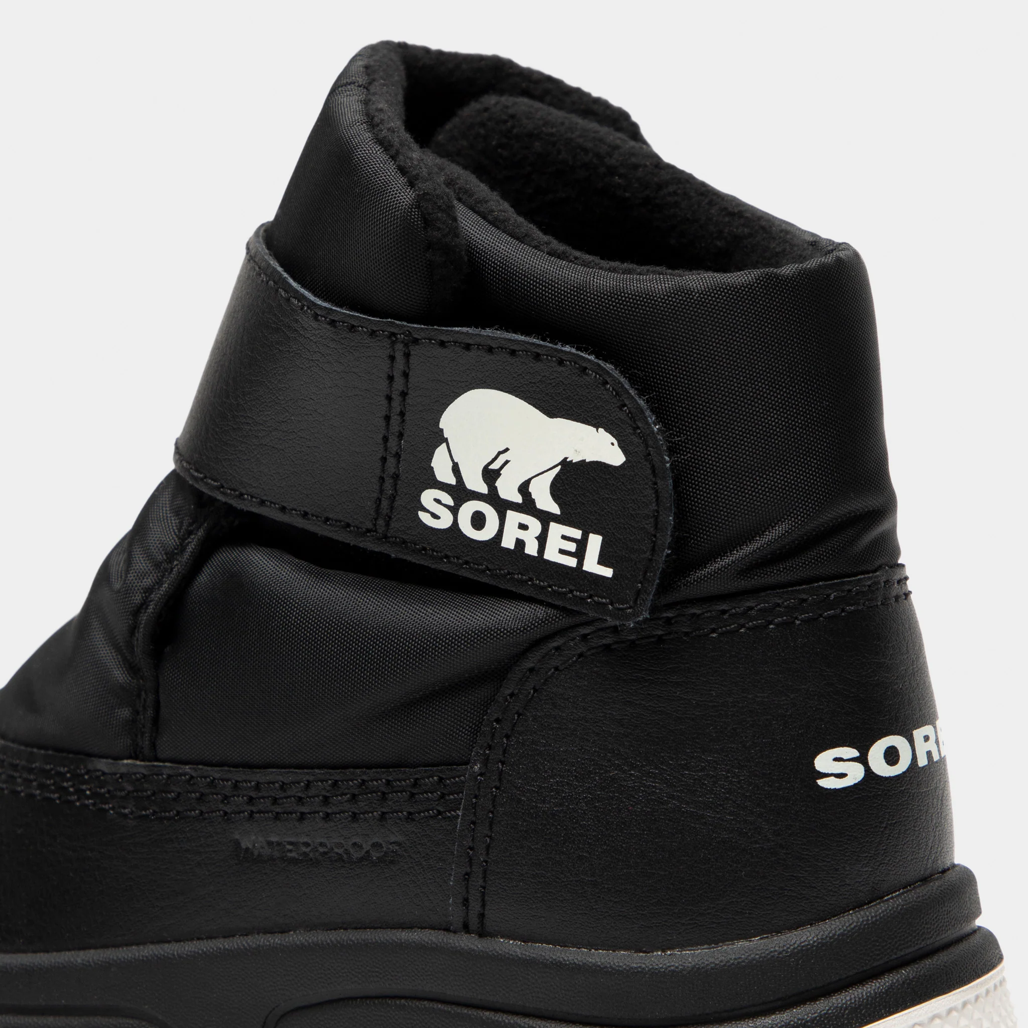 Sorel Children's Whitney 3 Strap Mid Waterproof Boots Black / Sea Salt - Image 3