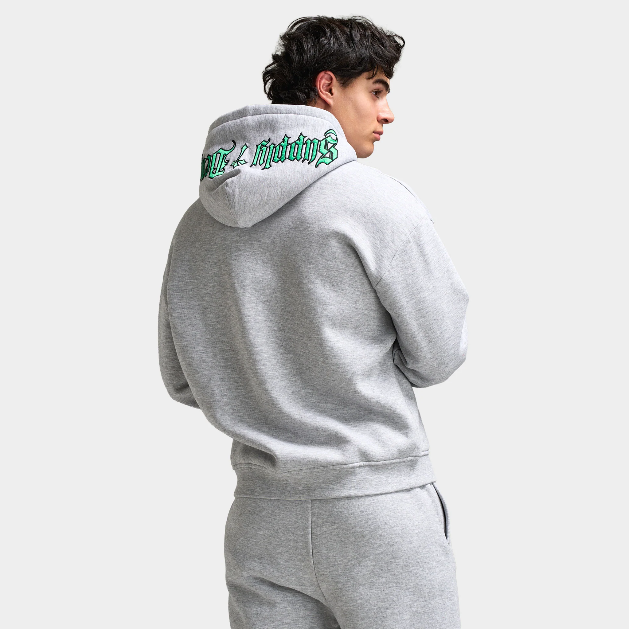 Supply & Demand Atomic Full Zip Hoodie / Light Grey Marl - Image 2