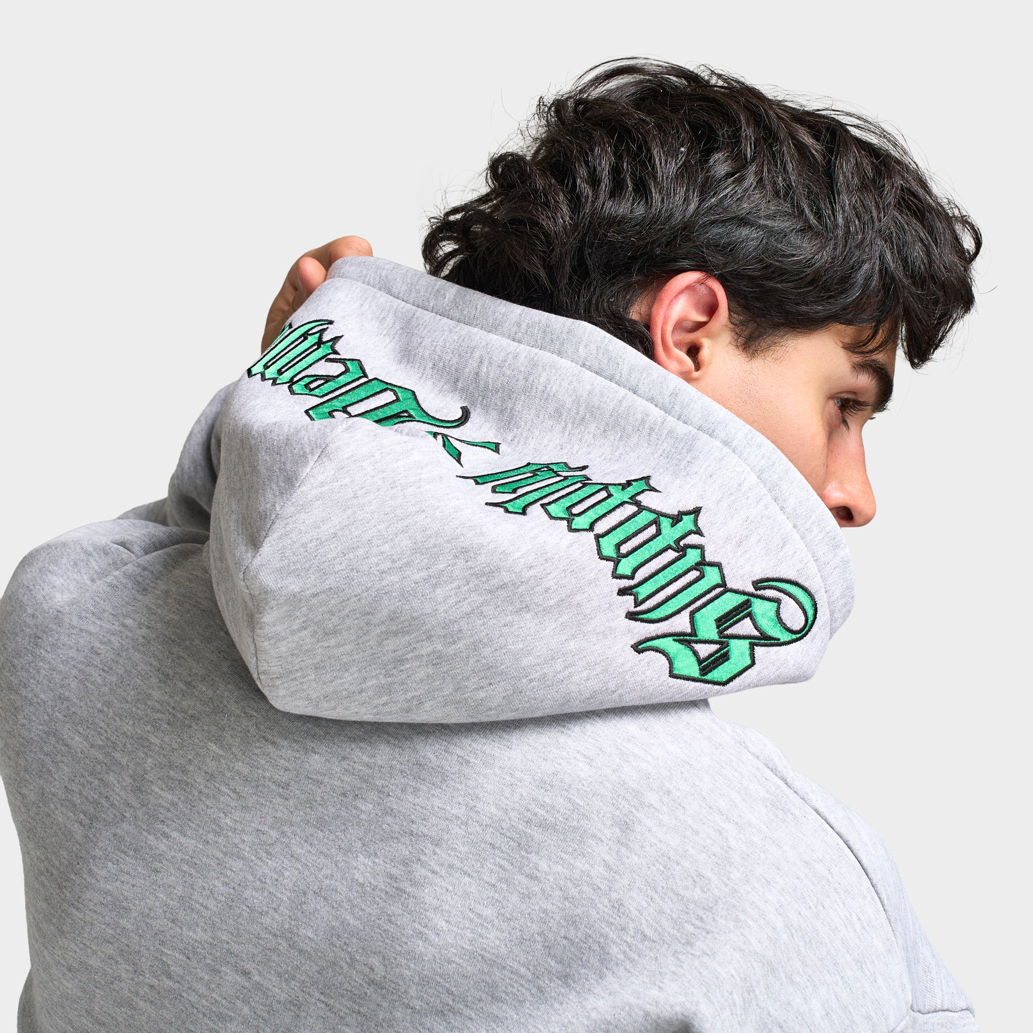 Supply & Demand Atomic Full Zip Hoodie / Light Grey Marl - Image 4