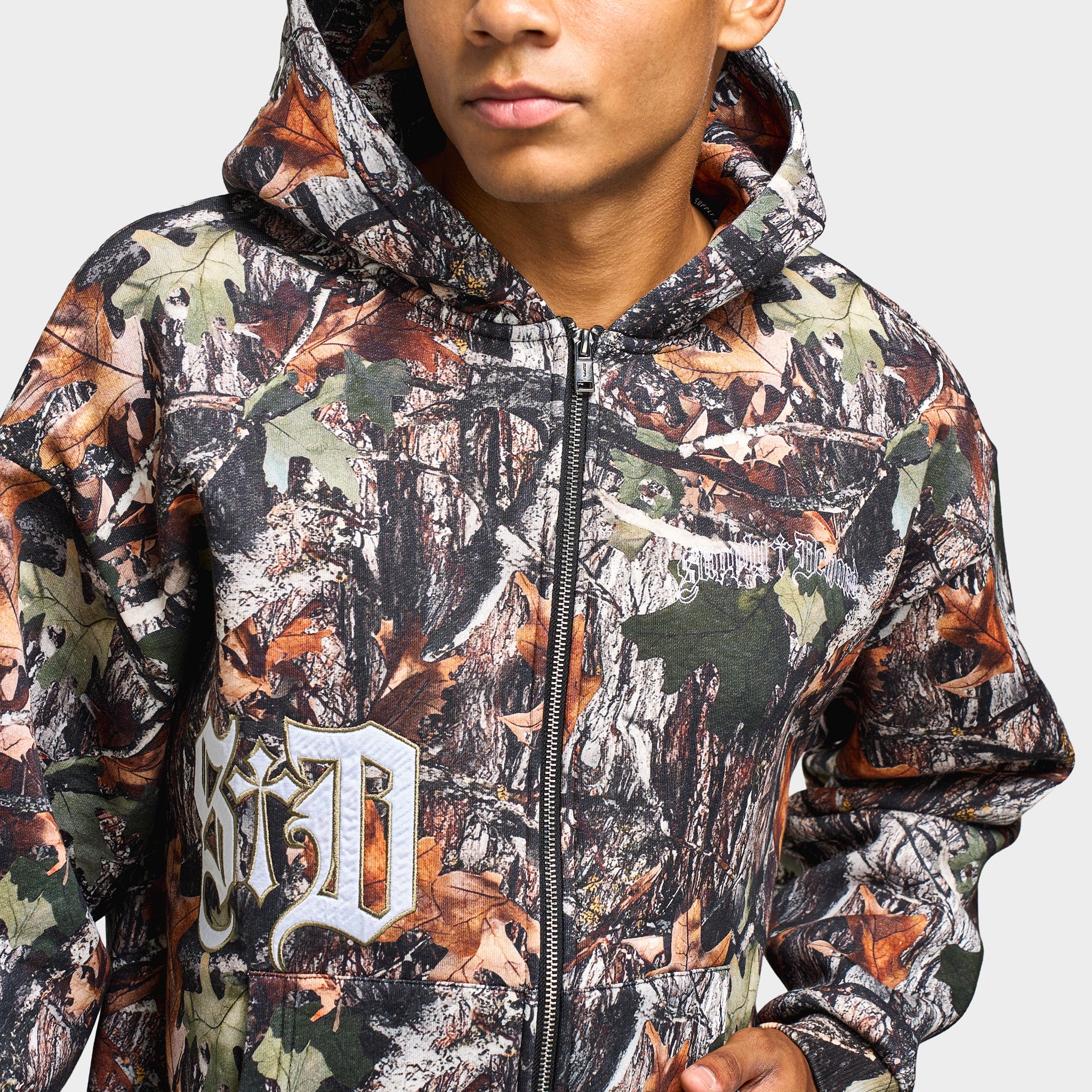 Supply & Demand Atomic Zip Up Hoodie / Woodland Camo - Image 4