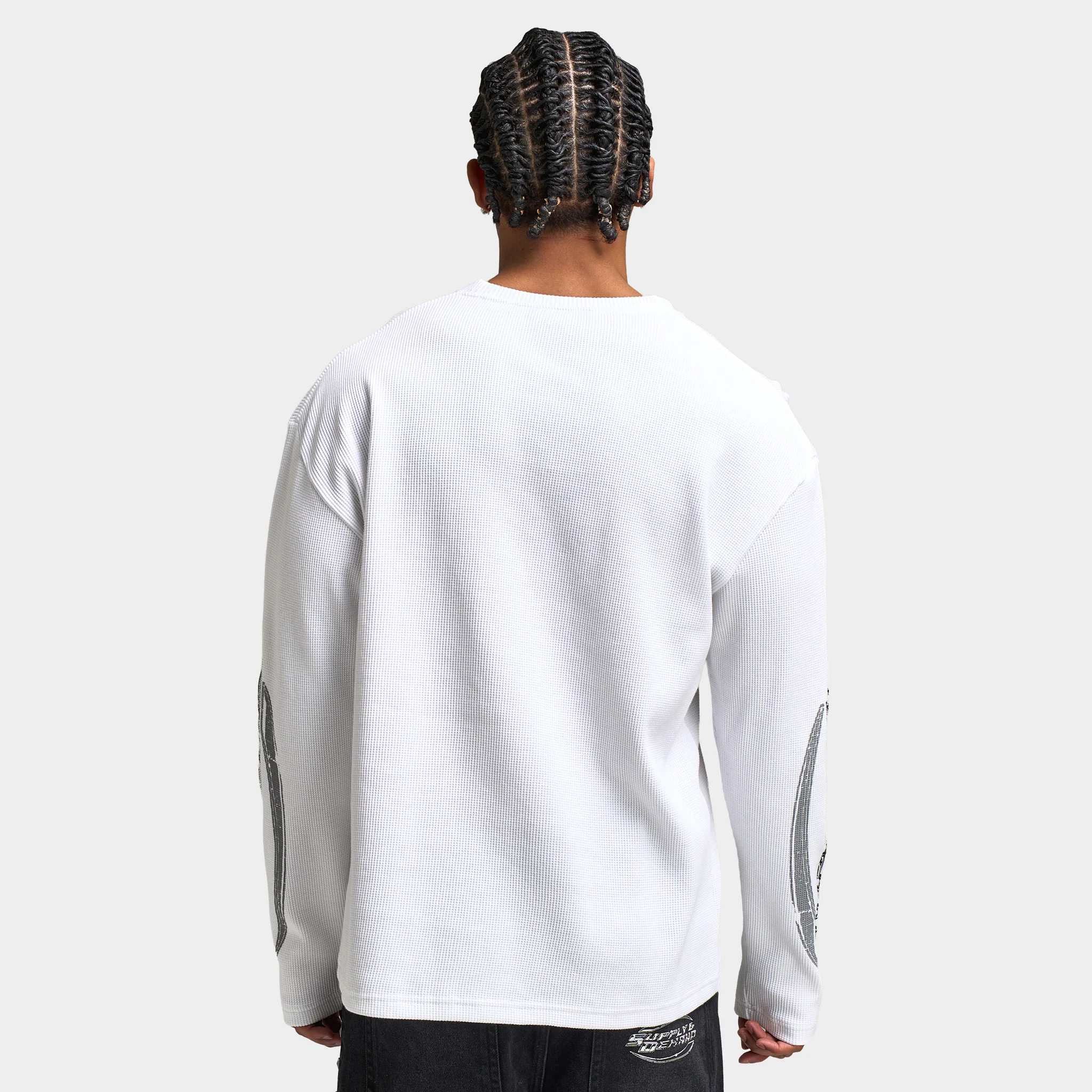 Supply & Demand Bonez Graphic Waffle T-Shirt / Optic White - Image 2