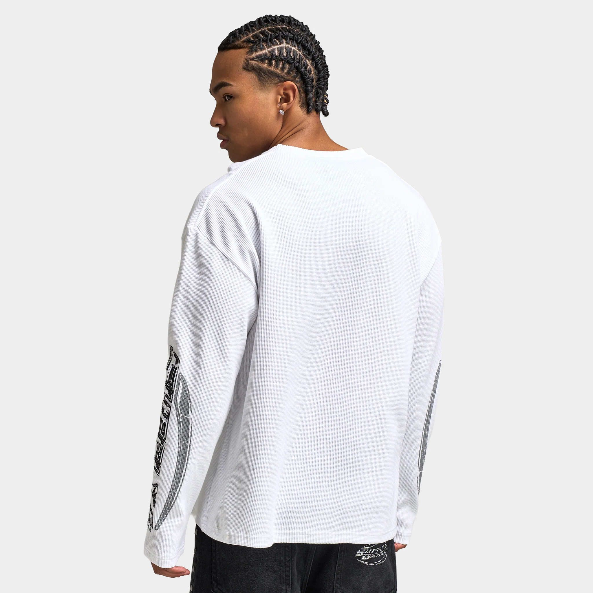 Supply & Demand Bonez Graphic Waffle T-Shirt / Optic White - Image 5